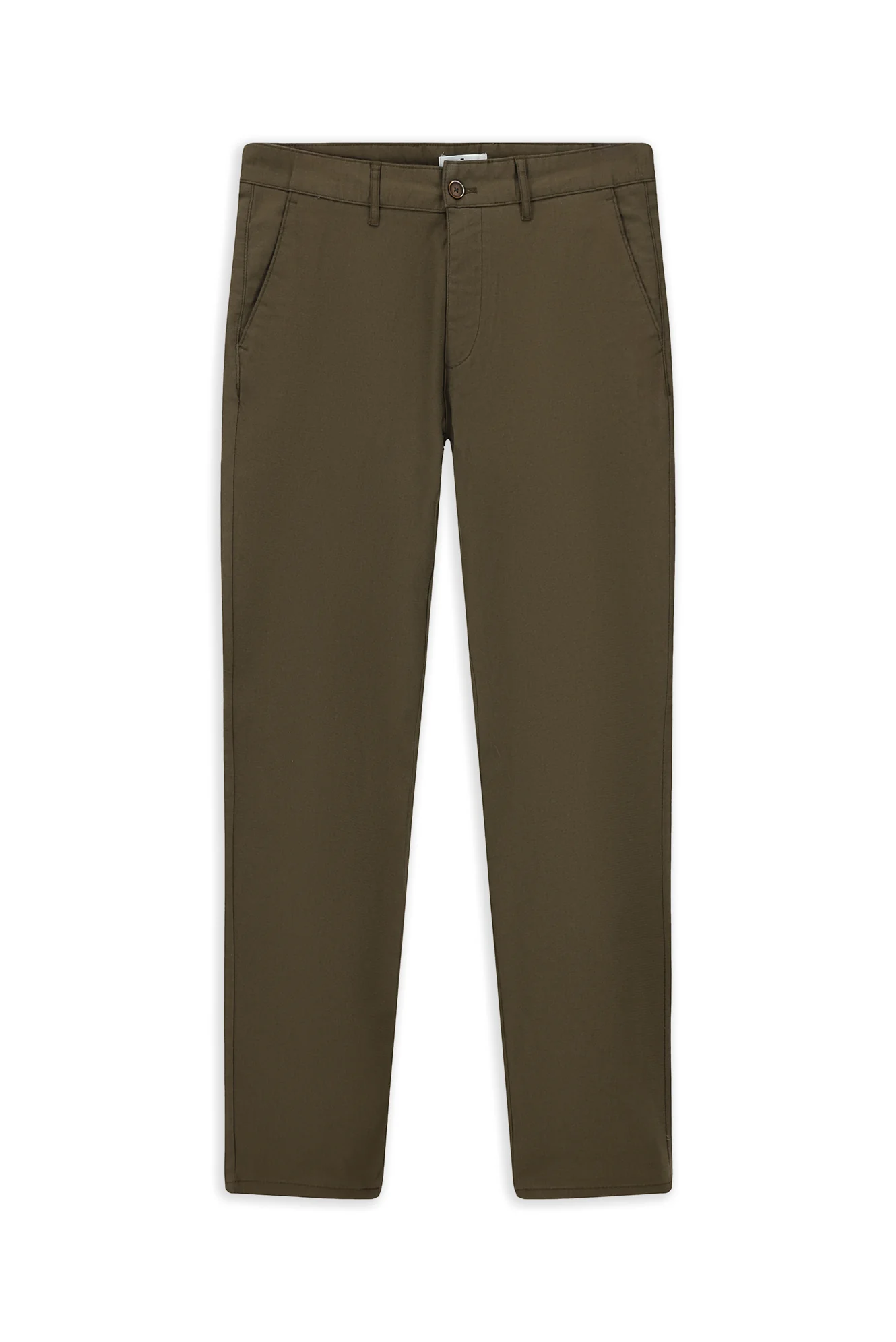 Koyu Haki Regular Fit Standart Kesim Desenli Likralı Kanvas / Chino Pantolon - Image 6