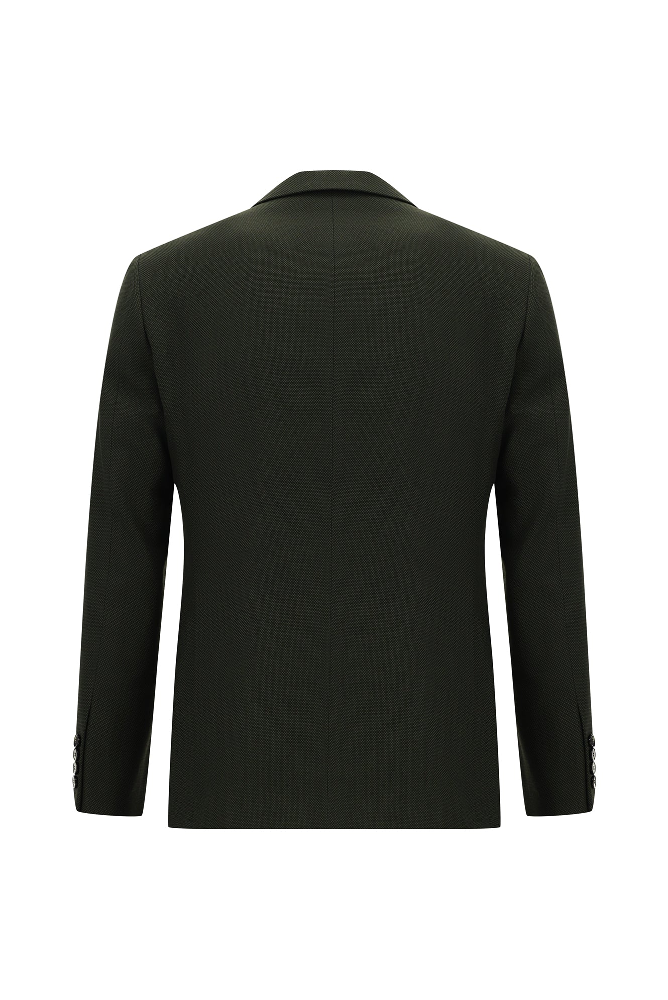Koyu Haki 7 Drop Slim Fit Dar Kesim Desenli Takım Elbise - Image 3