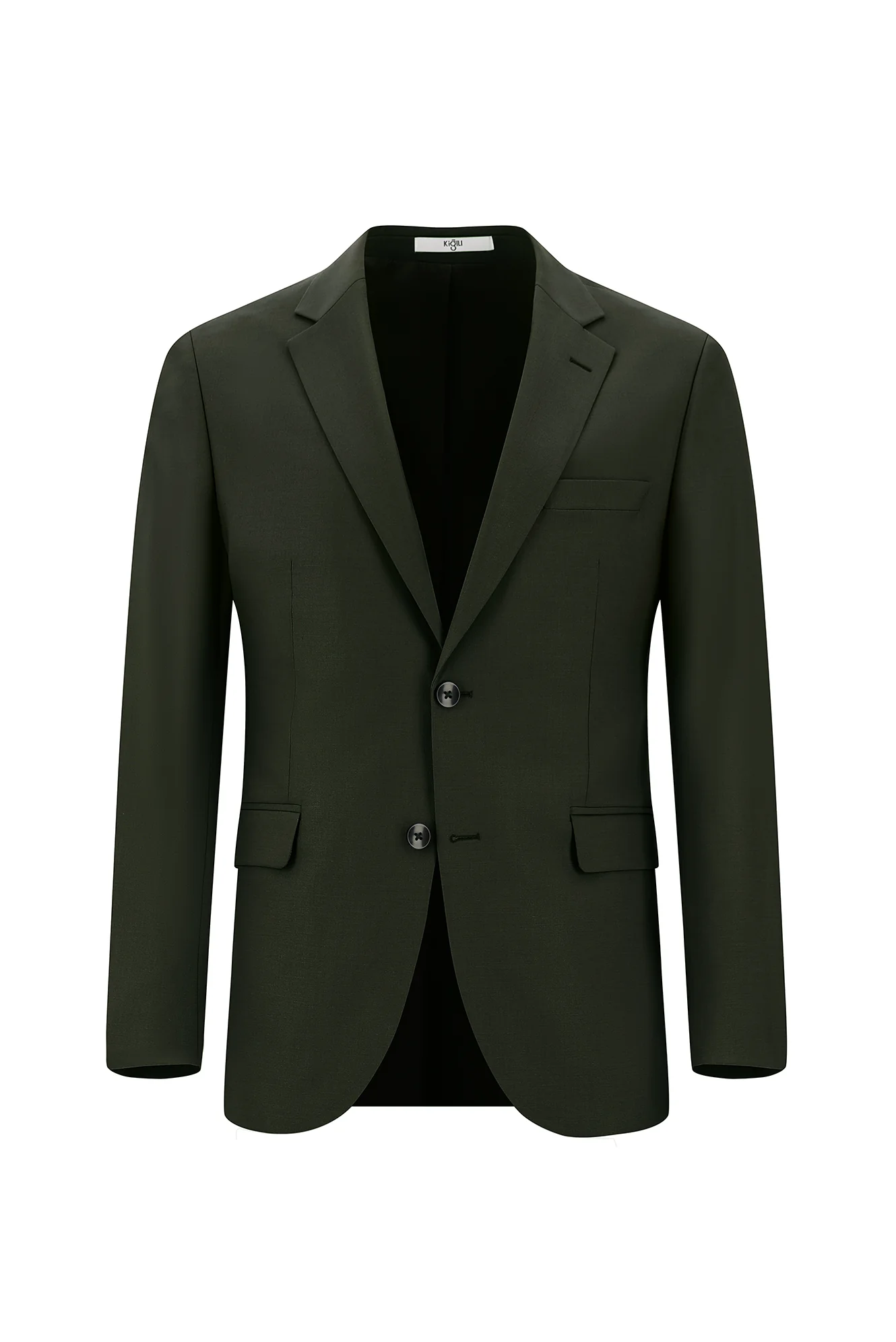 Koyu Haki 7 Drop Slim Fit Dar Kesim Takım Elbise - Image 2