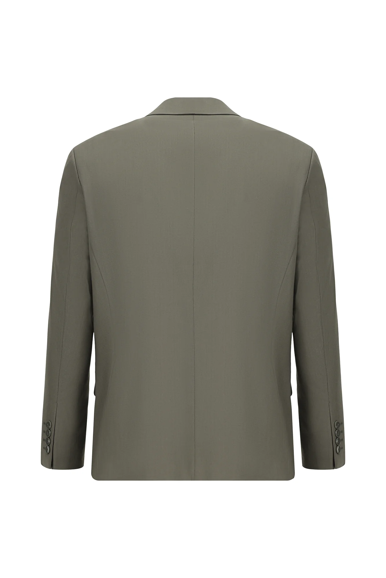 Koyu Haki 7 Drop Slim Fit Dar Kesim Pamuklu Lyocell Takım Elbise - Image 3