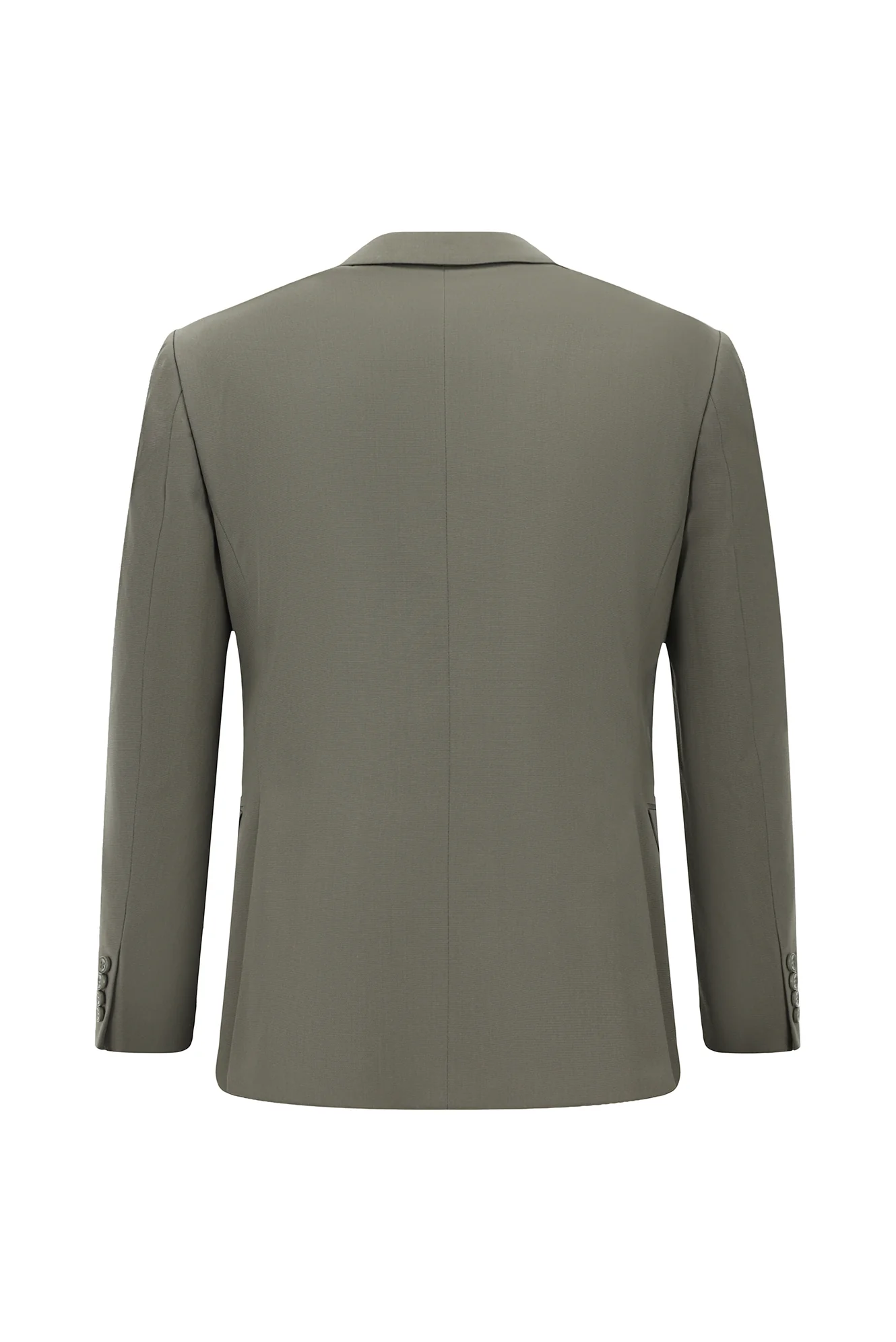 Koyu Haki 7 Drop Slim Fit Dar Kesim Pamuklu Lyocell Kruvaze Takım Elbise - Image 3