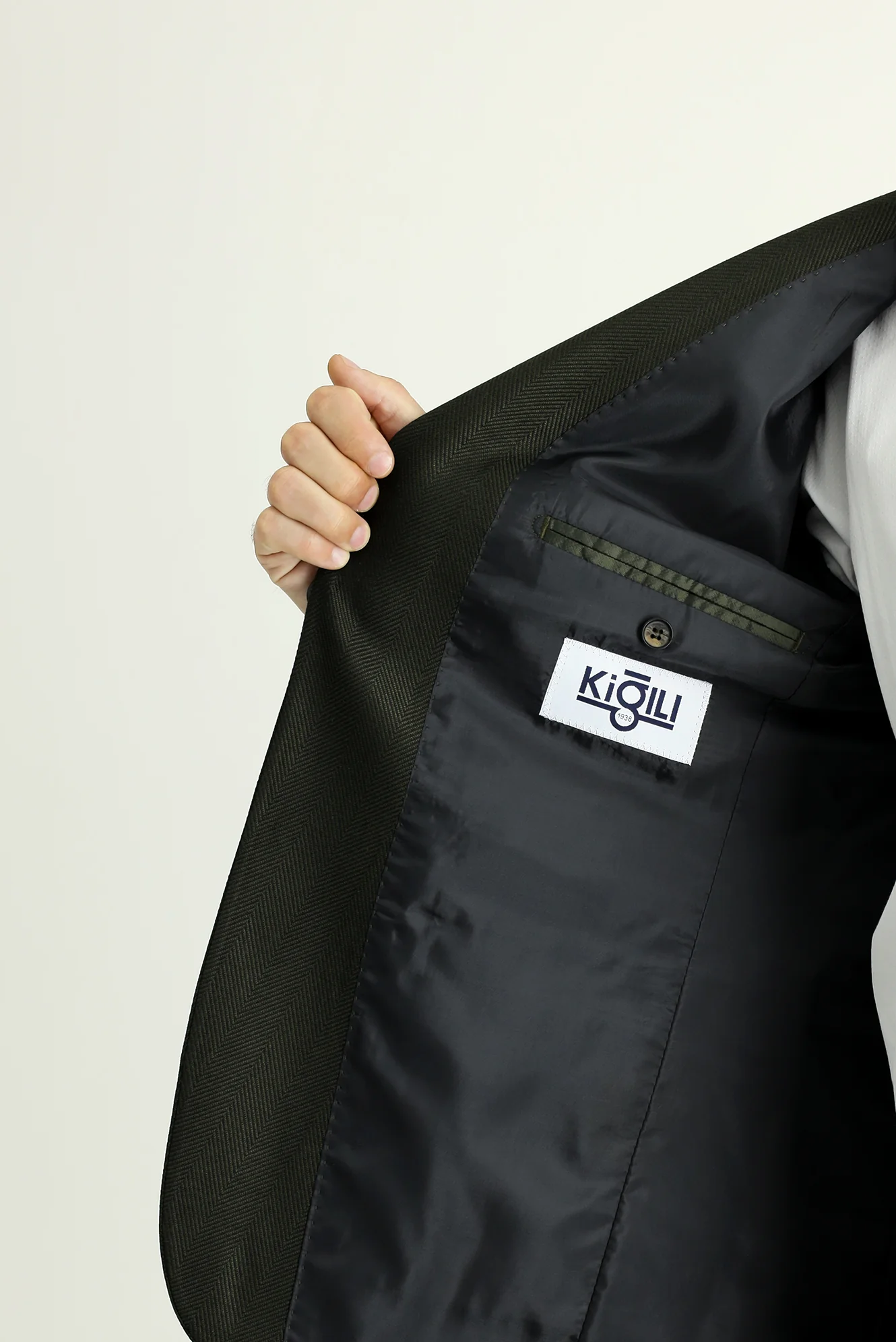 Koyu Haki 7 Drop Super Slim Fit Eksra Dar Kesim Desenli Blazer Ceket - Image 5