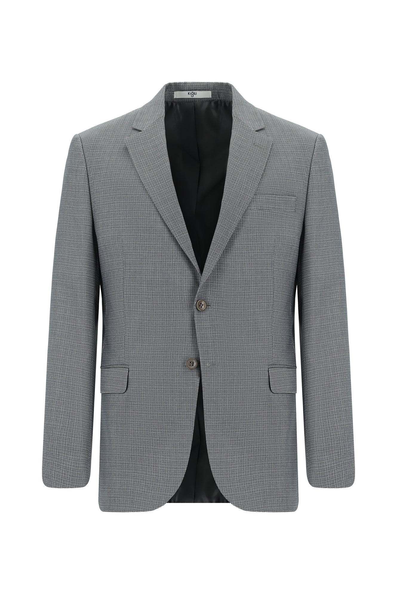 Koyu İndigo 7 Drop Slim Fit Dar Kesim Desenli Takım Elbise - Image 2