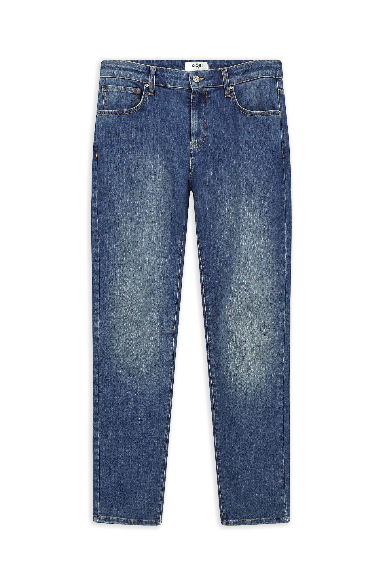 Koyu İndigo Slim Fit Dar Kesim Likralı Beş Cep Denim Pantolon - Image 7