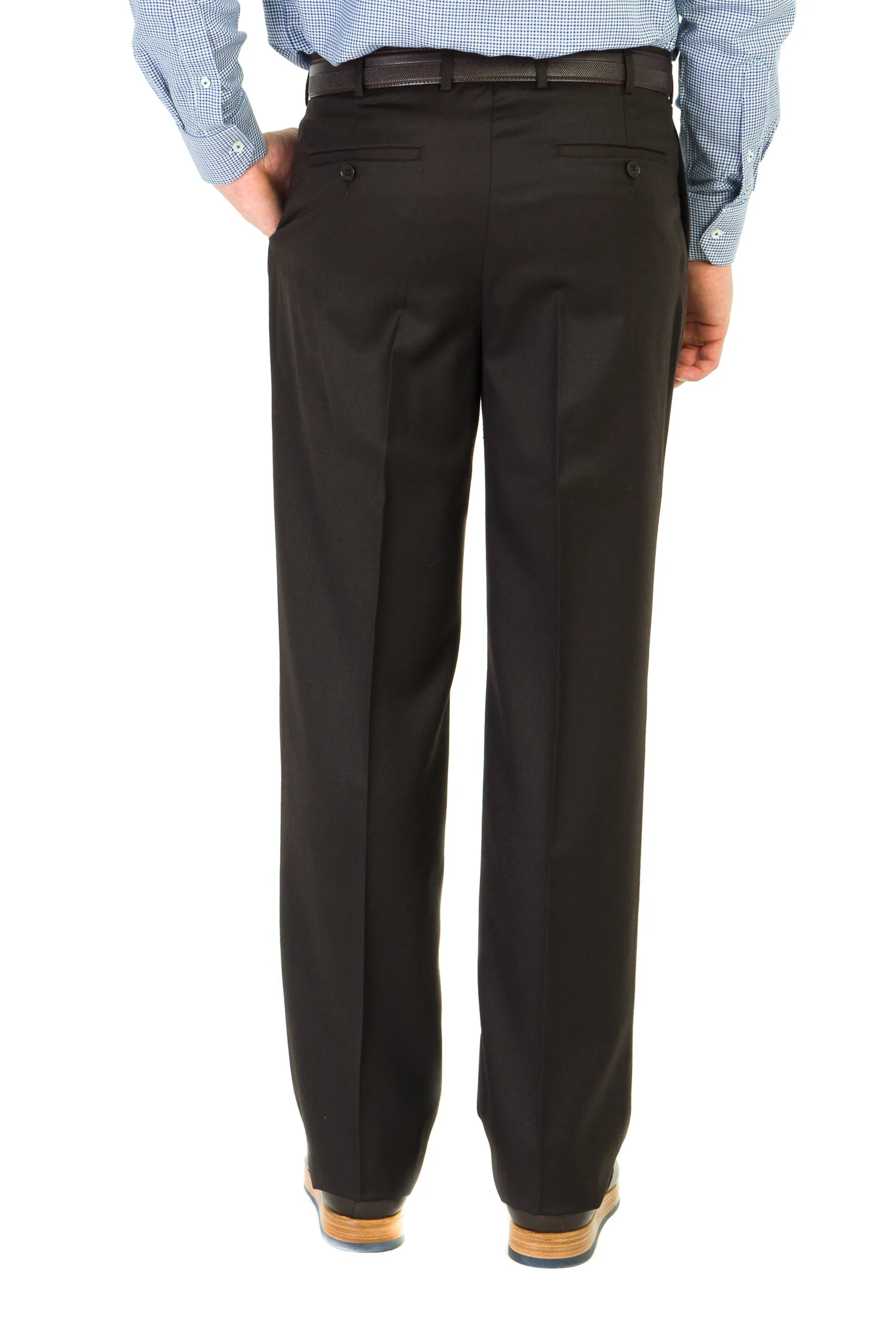 Koyu Kahve 6 Drop Regular Fit Standart Kesim Klasik Kumaş Pantolon - Image 3