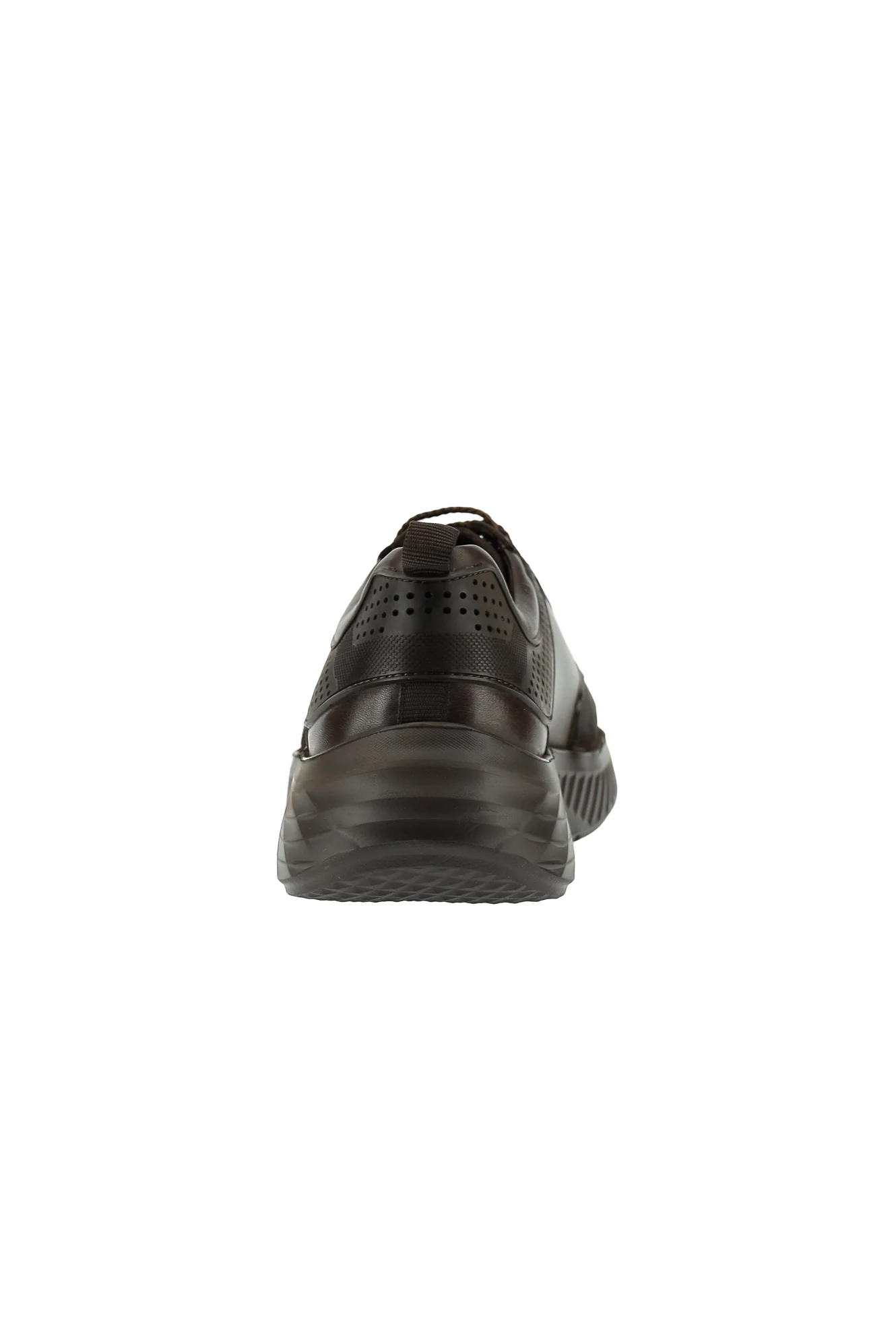 Koyu Kahve Spor Günlük Sneaker Deri Ayakkabı - Image 4