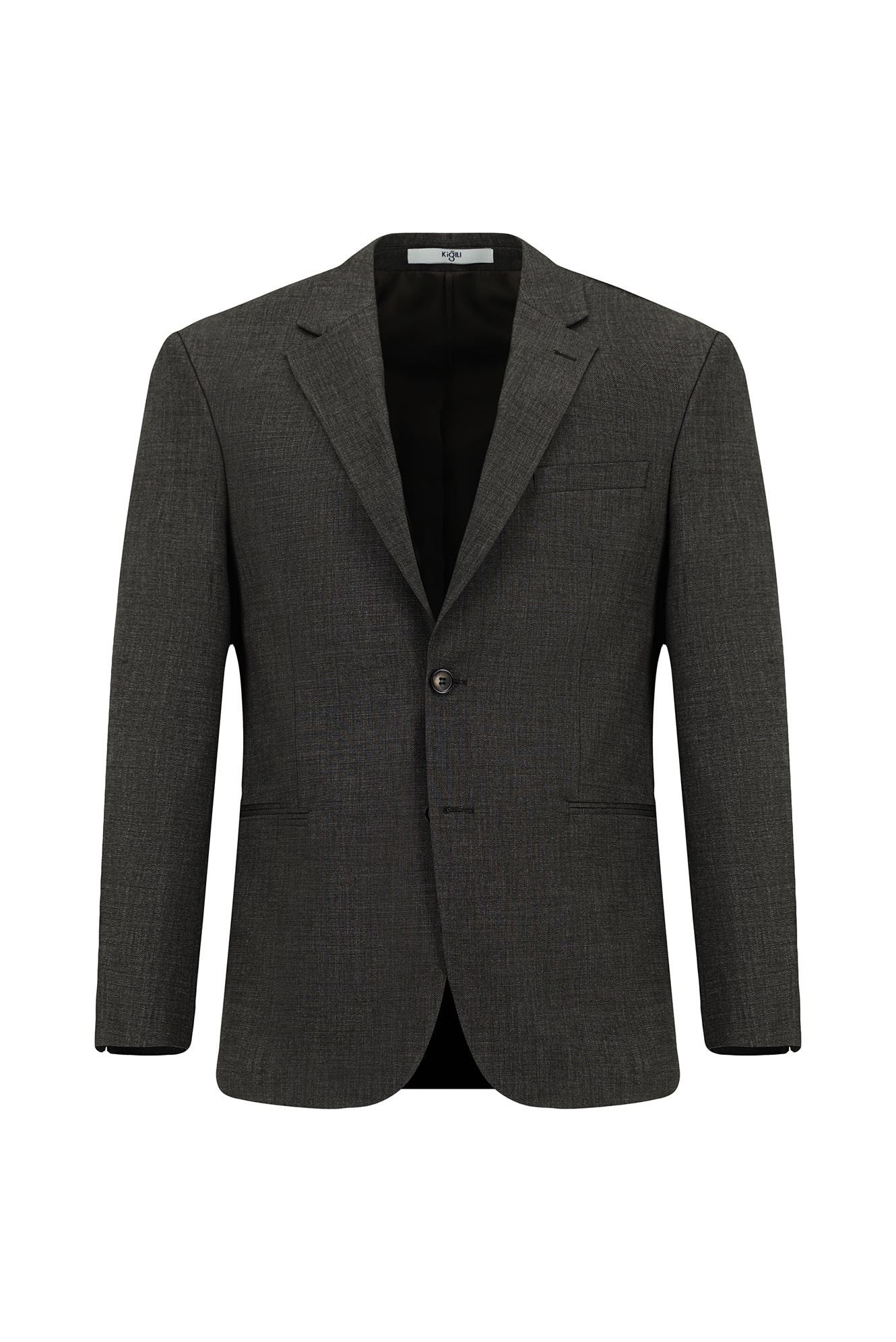 Koyu Kahve 4 Drop Relaxed Fit Rahat Kesim Desenli Takım Elbise - Image 2