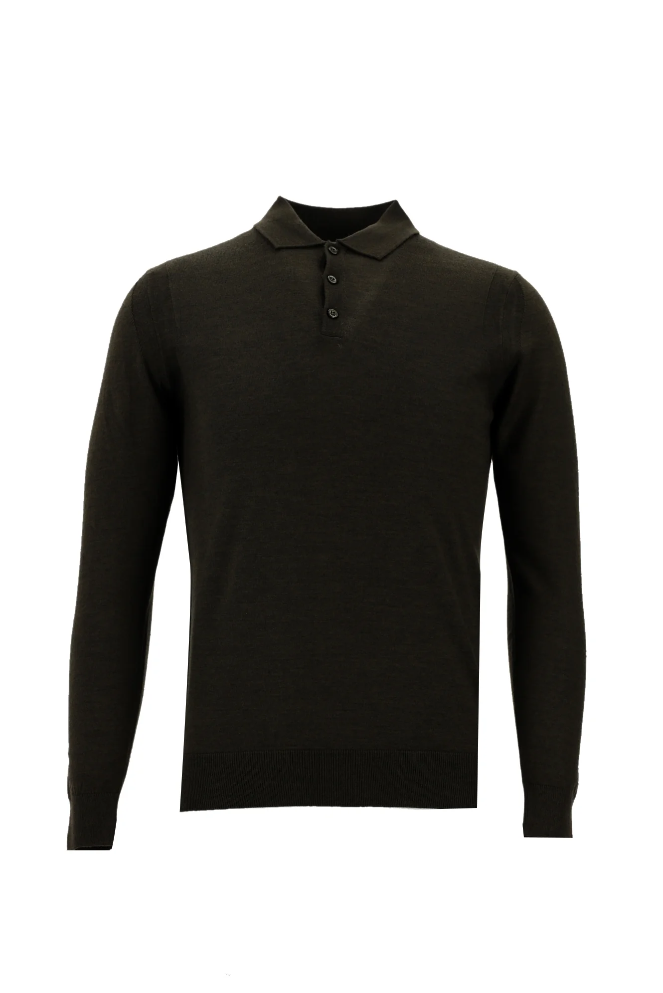 Koyu Kahve Polo Yaka Regular Fit Triko Kazak