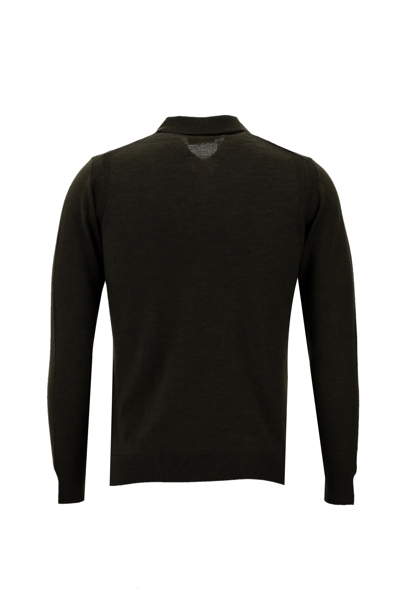 Koyu Kahve Polo Yaka Regular Fit Triko Kazak - Image 2