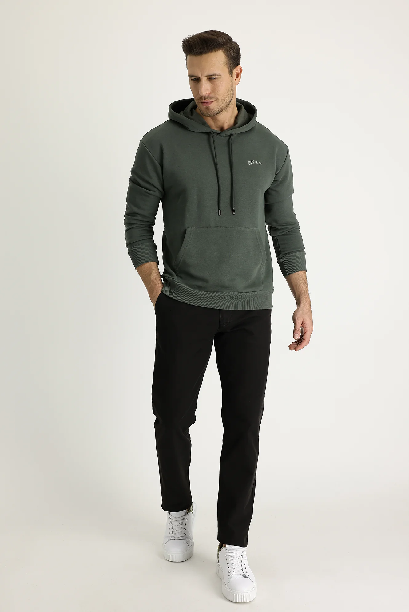 Koyu Kahve Regular Fit Standart Kesim Pamuk Kanvas / Chino Pantolon