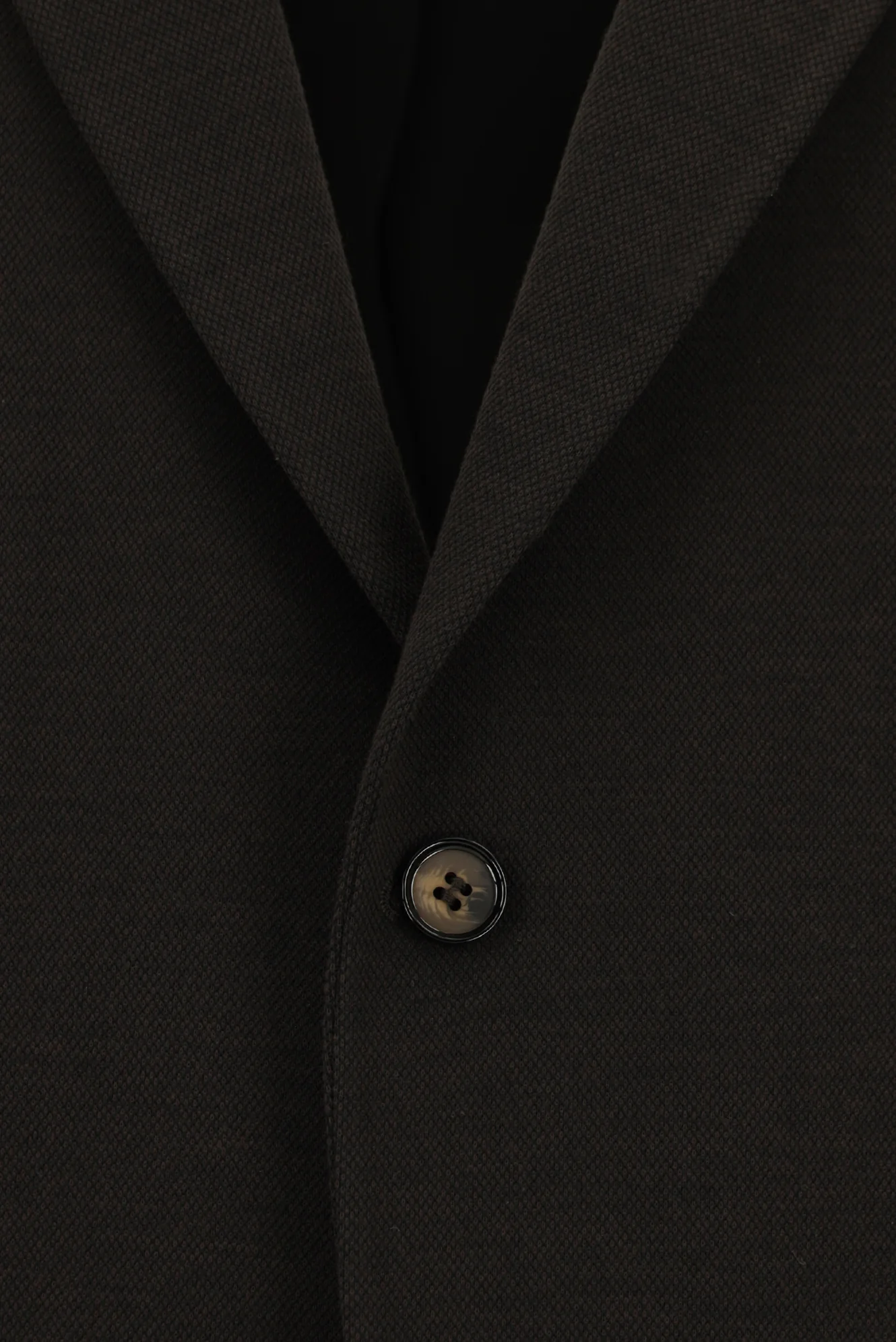 Koyu Kahve 4 Drop Relaxed Fit Rahat Kesim Klasik Desenli Örme Ceket - Image 3