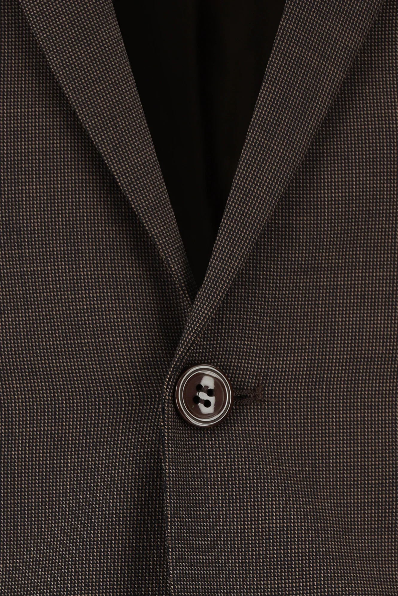 Koyu Kahve 7 Drop Slim Fit Dar Kesim Desenli Takım Elbise - Image 4