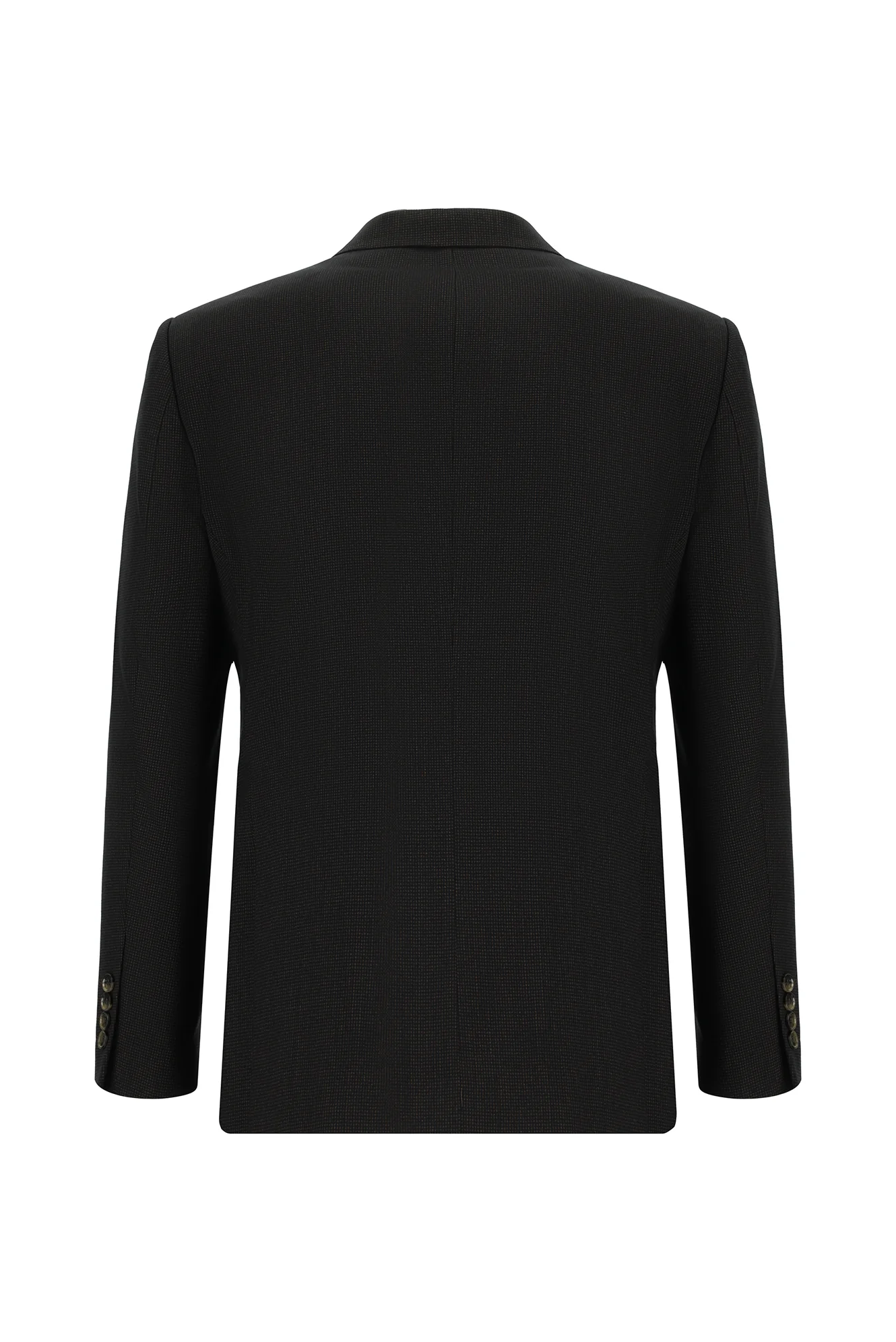 Koyu Kahve 7 Drop Slim Fit Dar Kesim Desenli Takım Elbise - Image 3