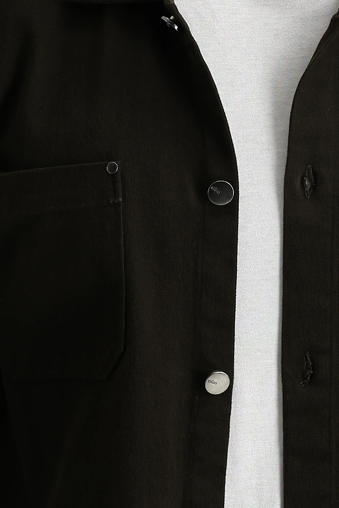 Koyu Kahve Slim Fit Dar Kesim Shacket Gömlek / Mont - Image 4