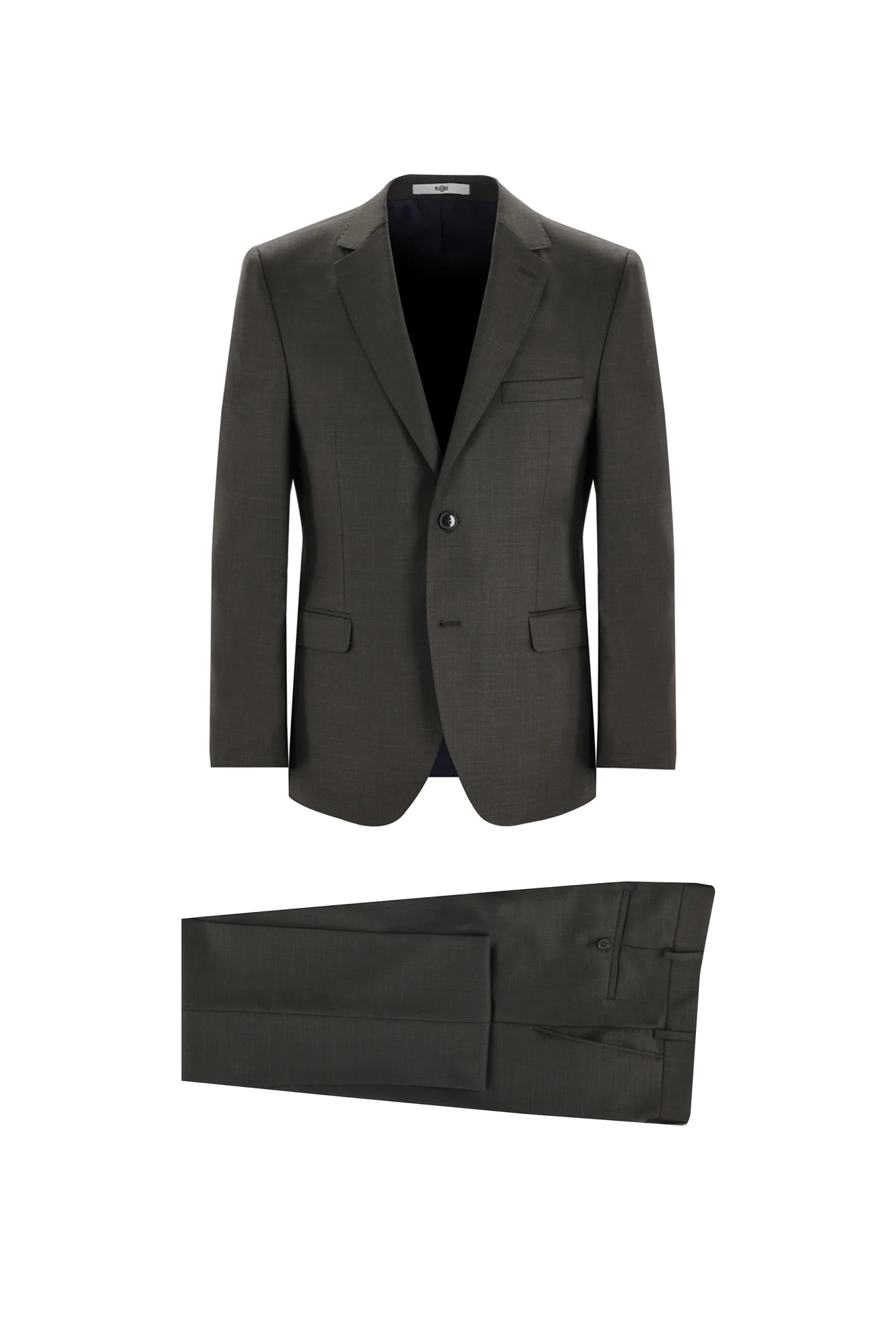 Koyu Kahve 7 Drop Slim Fit Dar Kesim Takım Elbise