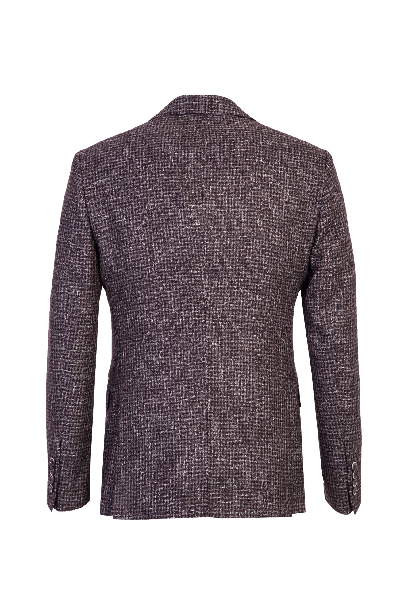 Koyu Kahve 7 Drop Slim Fit Dar Kesim Yelekli Kombinli Keten Takım Elbise - Image 3