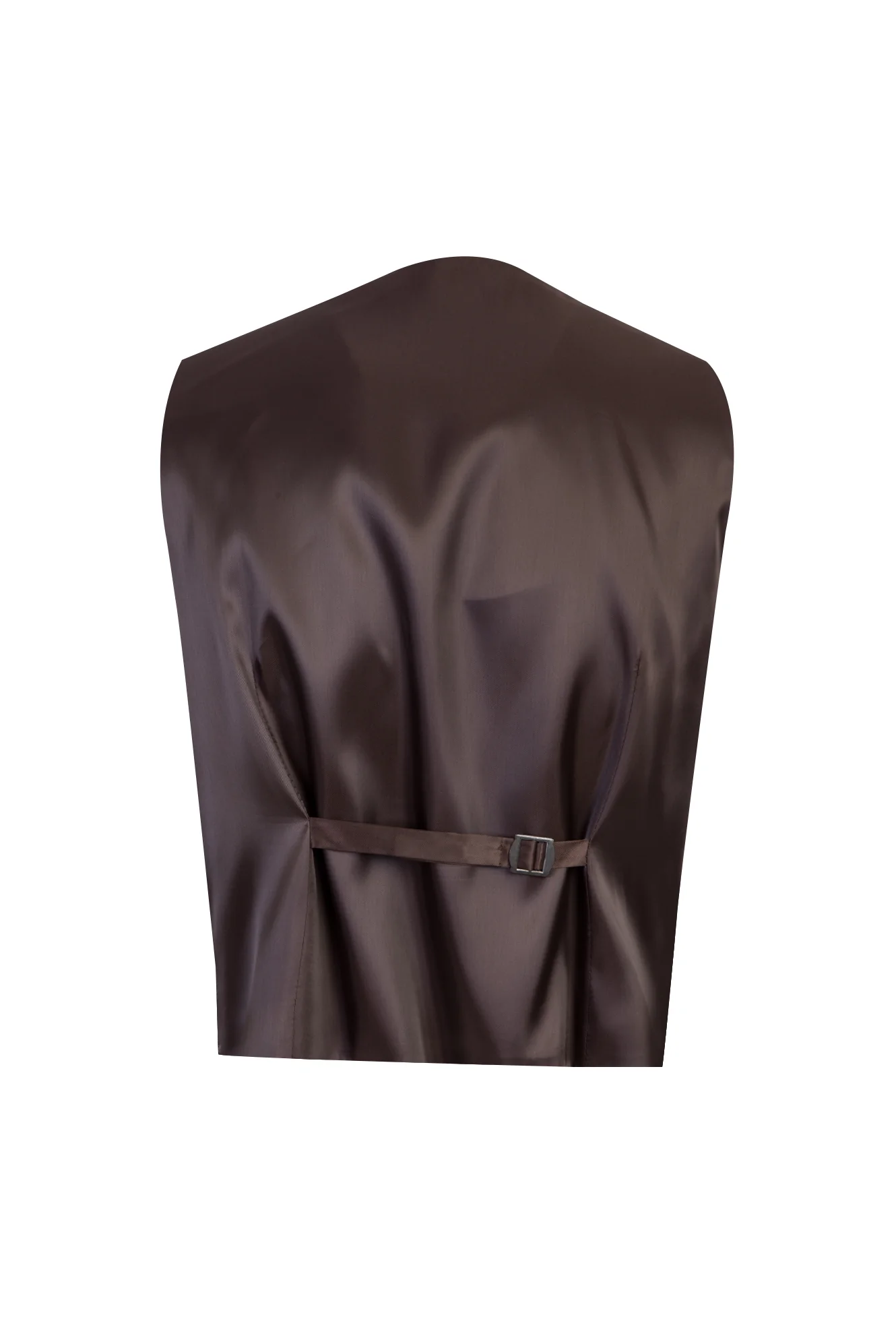 Koyu Kahve 7 Drop Slim Fit Dar Kesim Yelekli Kombinli Keten Takım Elbise - Image 5