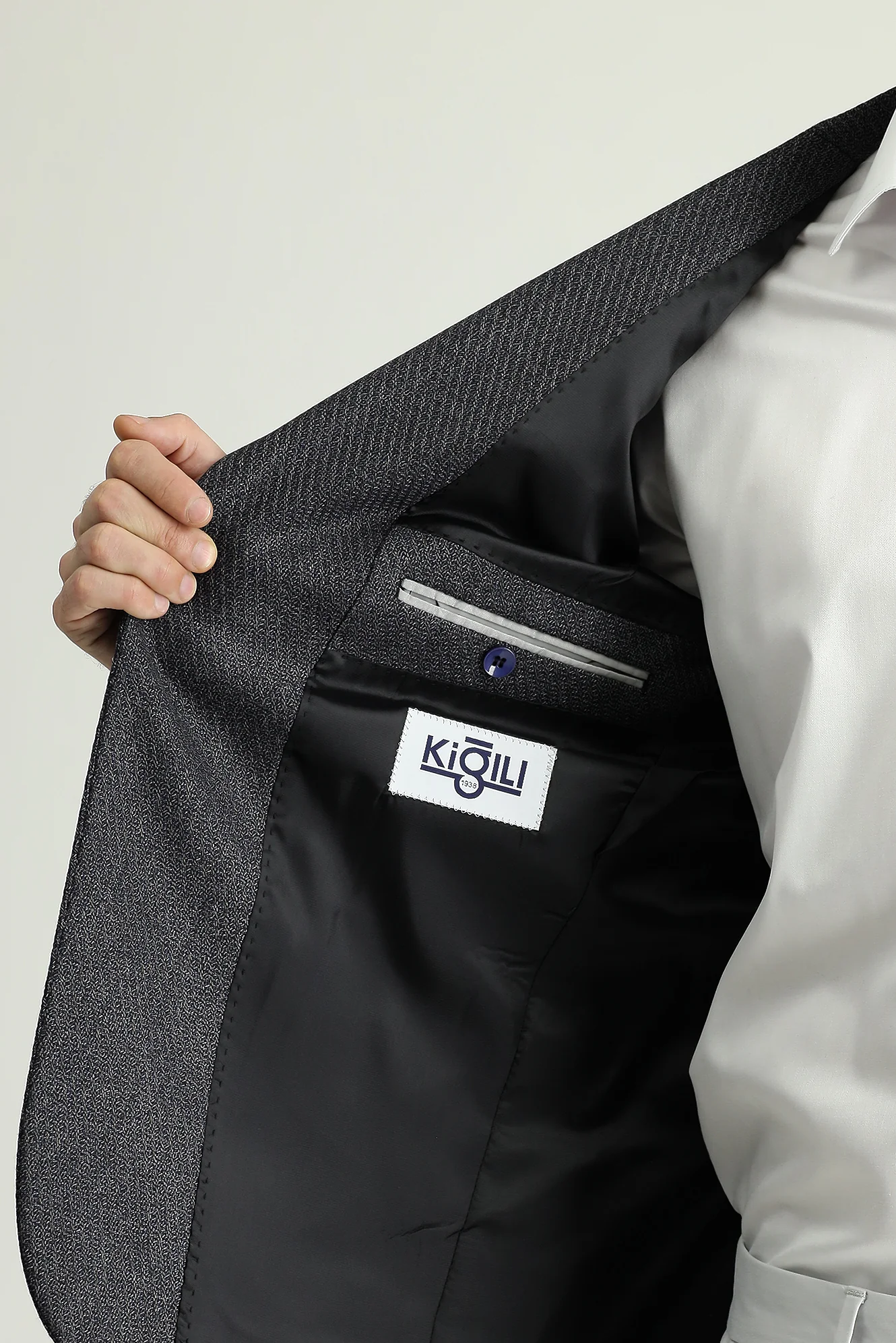 Koyu Kahve 7 Drop Slim Fit Dar Kesim Yünlü Klasik Desenli Ceket - Image 7