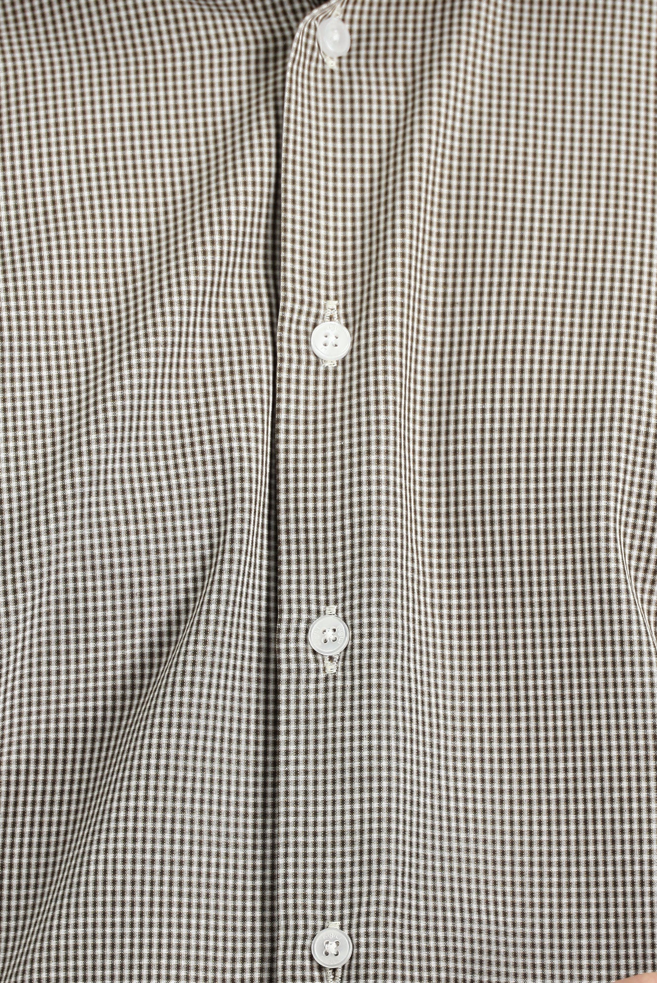 Koyu Kahve Uzun Kol Slim Fit Dar Kesim Desenli Pamuklu Kolay Ütülenebilir Gömlek - Image 3