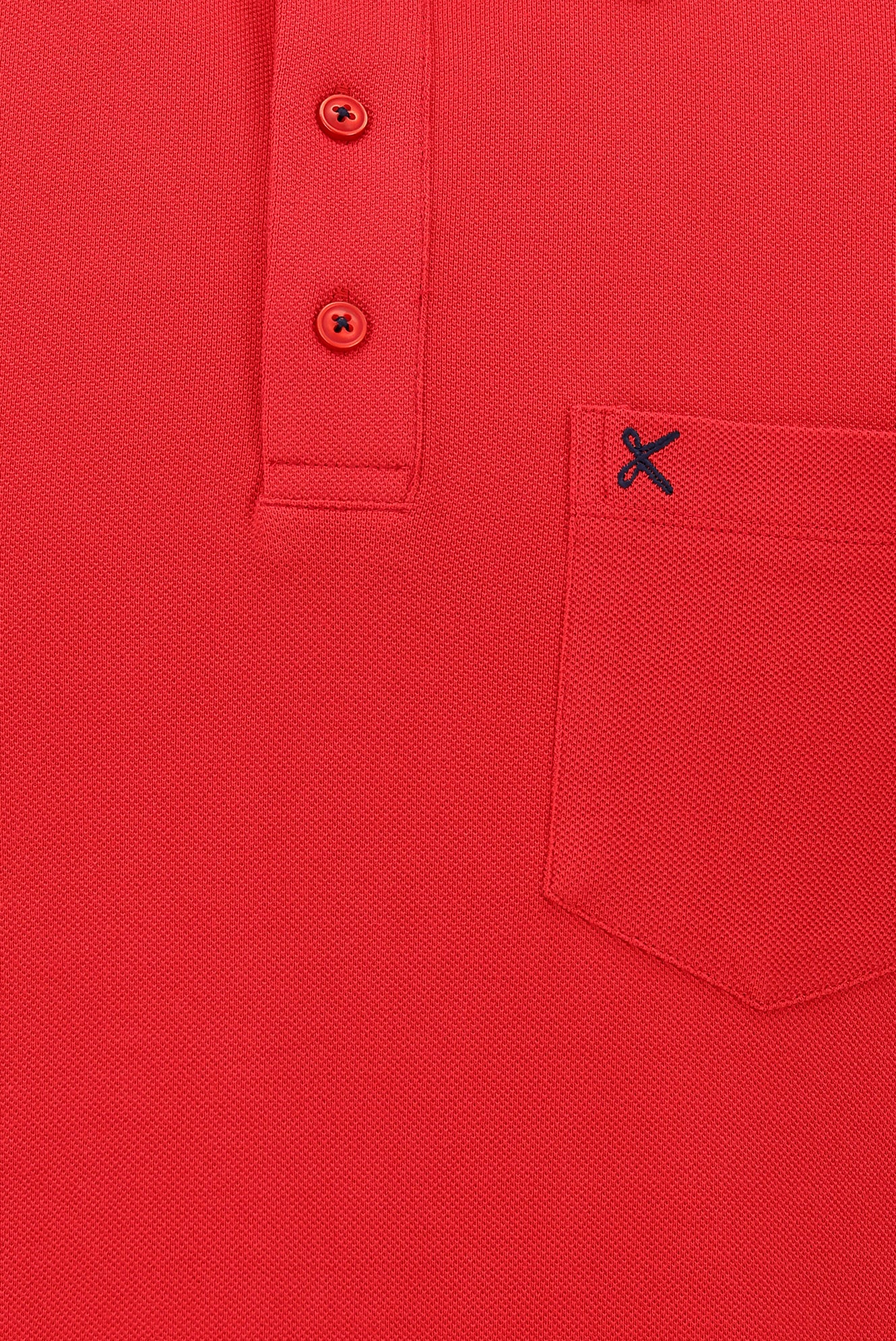 Koyu Kırmızı Cepli Polo Yaka Regular Fit Nakışlı Pamuk Tişört - Image 3