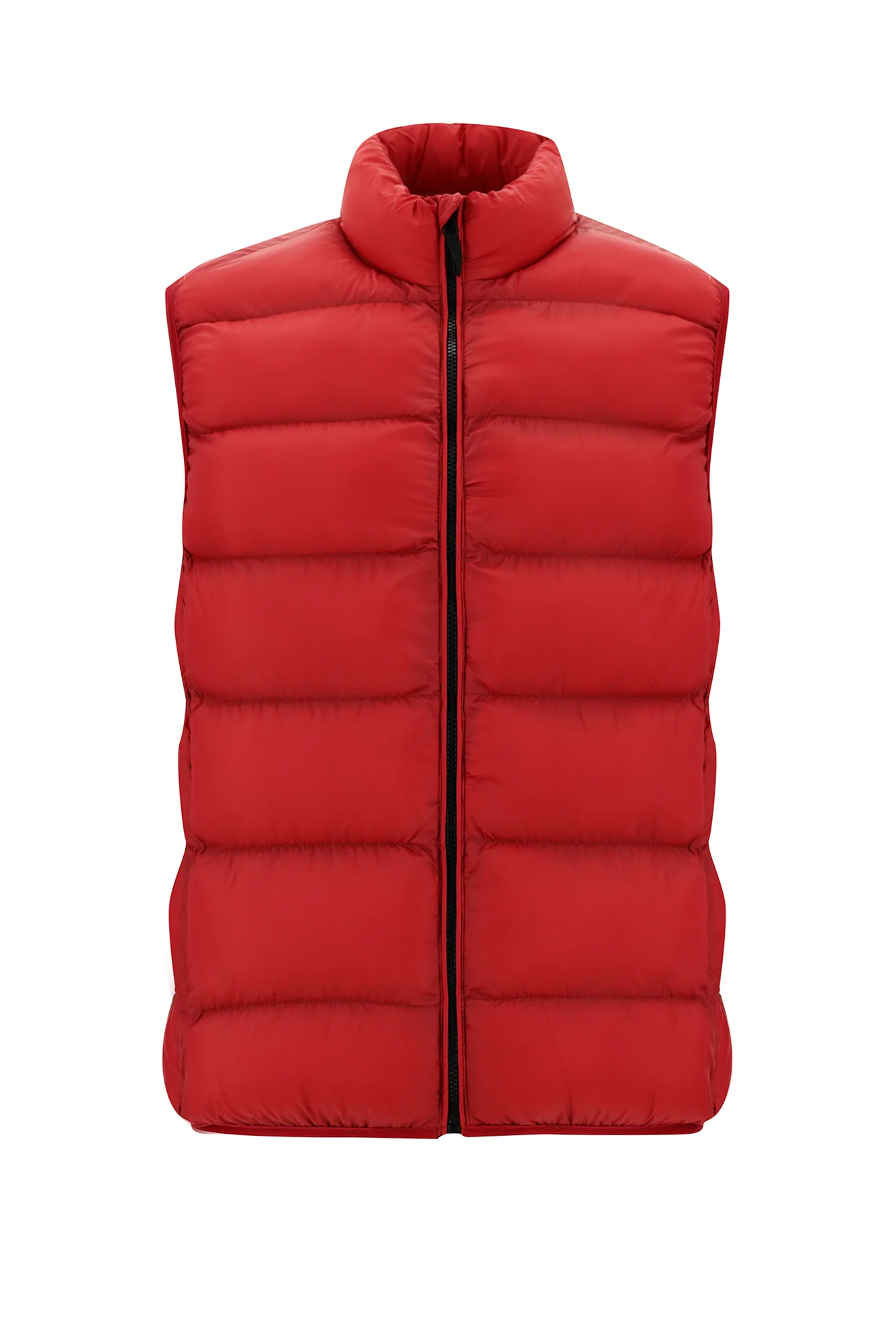 Koyu Kırmızı Kapitone Çantalı Spor Şişme Yelek - Image 7