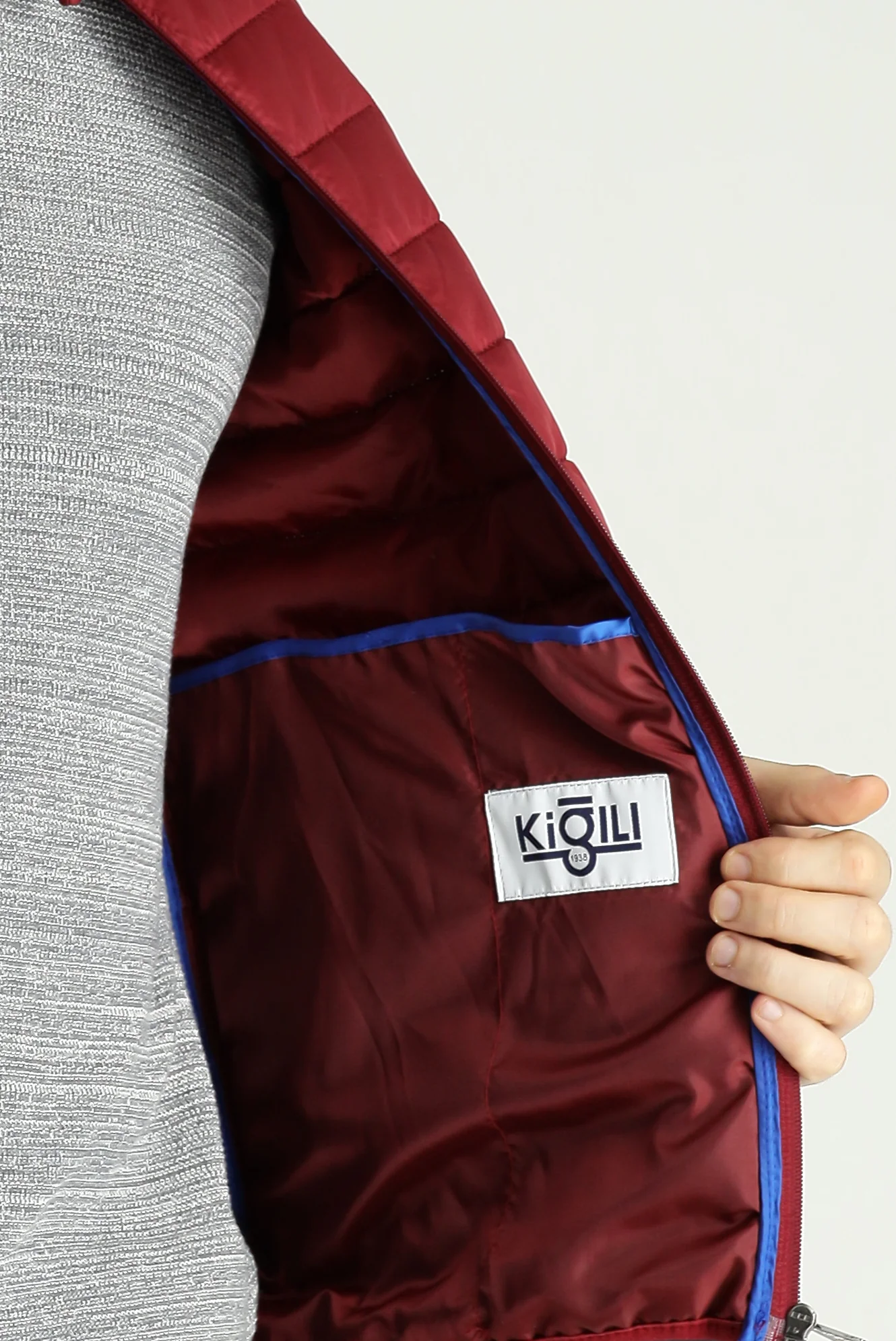 Koyu Kırmızı Kapitone Şişme Spor Yelek - Image 6