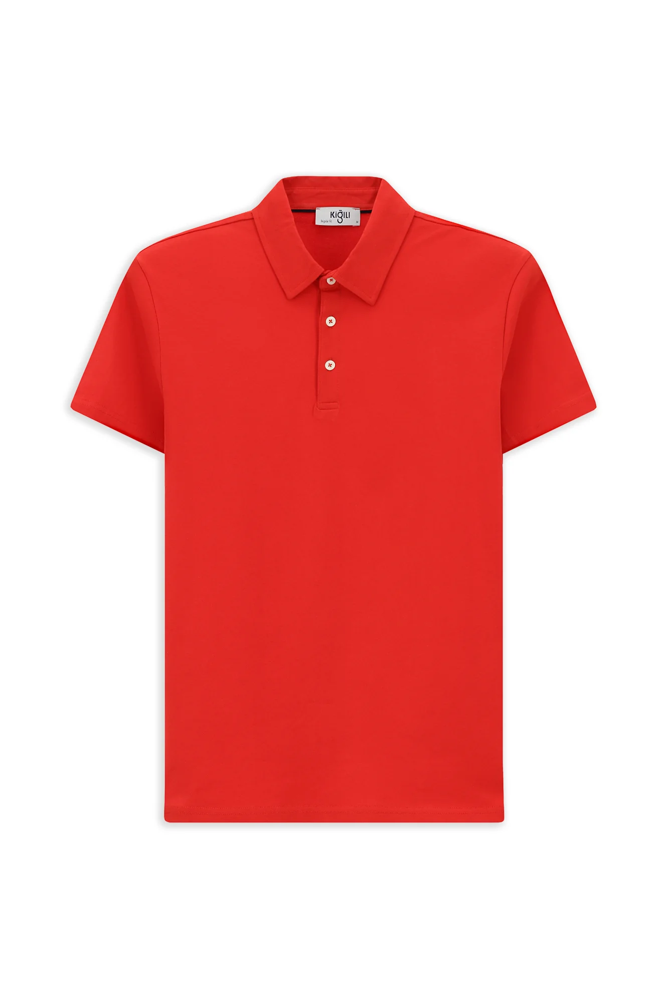 Koyu Kırmızı Regular Fit Pamuk Polo Yaka Tişört