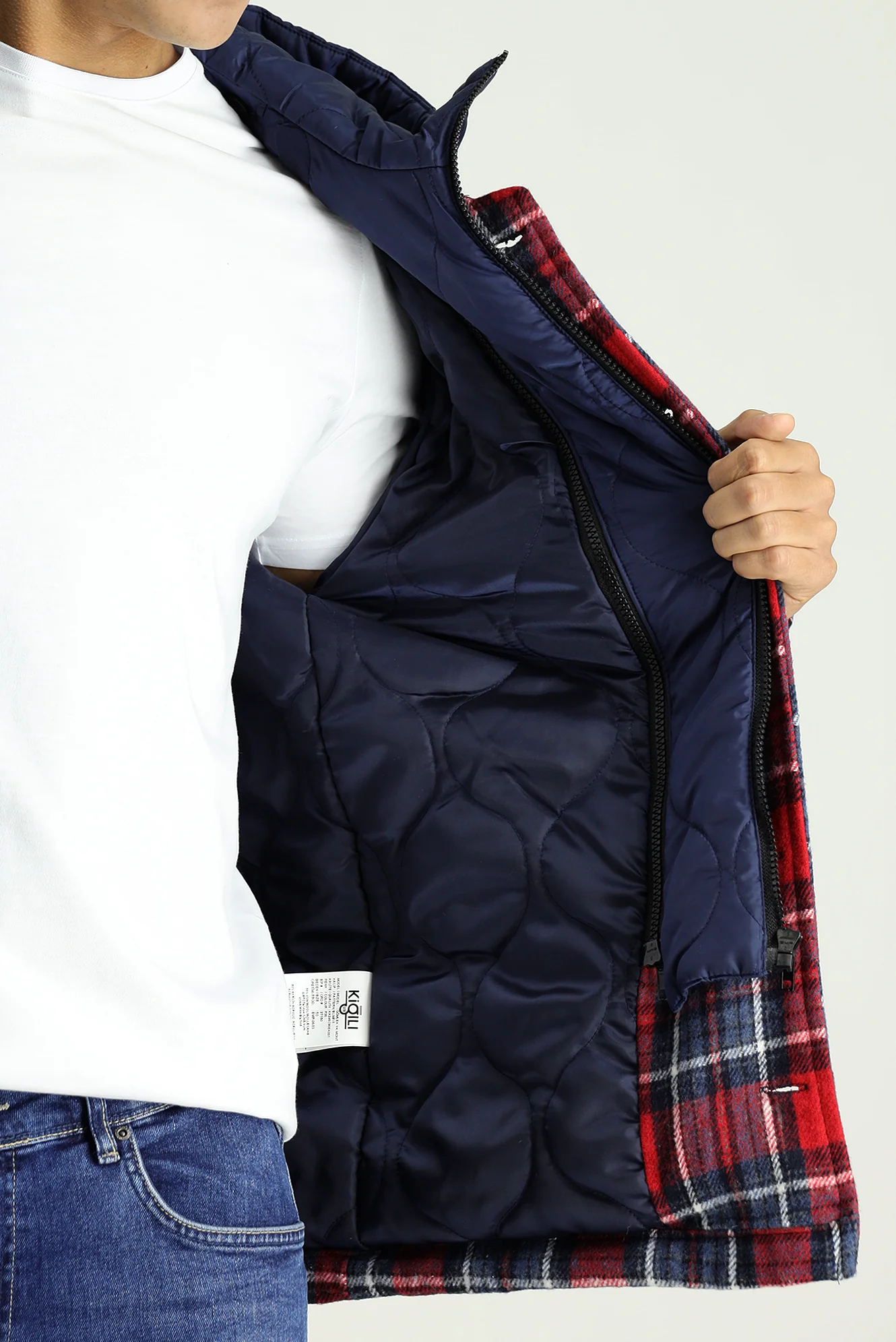 Koyu Kırmızı Slim Fit Dar Kesim Yünlü Kapüşonlu Spor Mont - Image 7