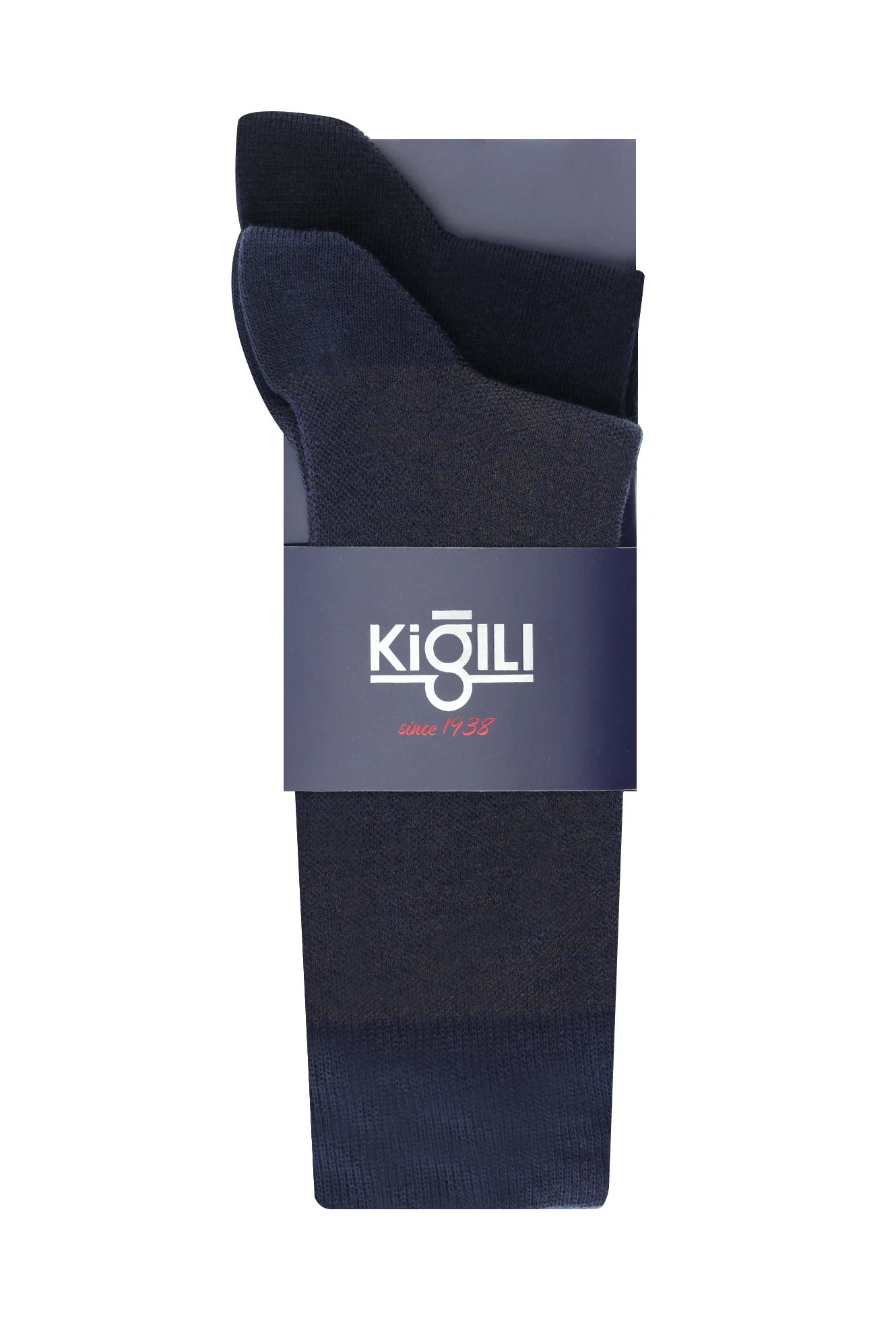 Koyu Lacivert 2'li Desenli Çorap Seti