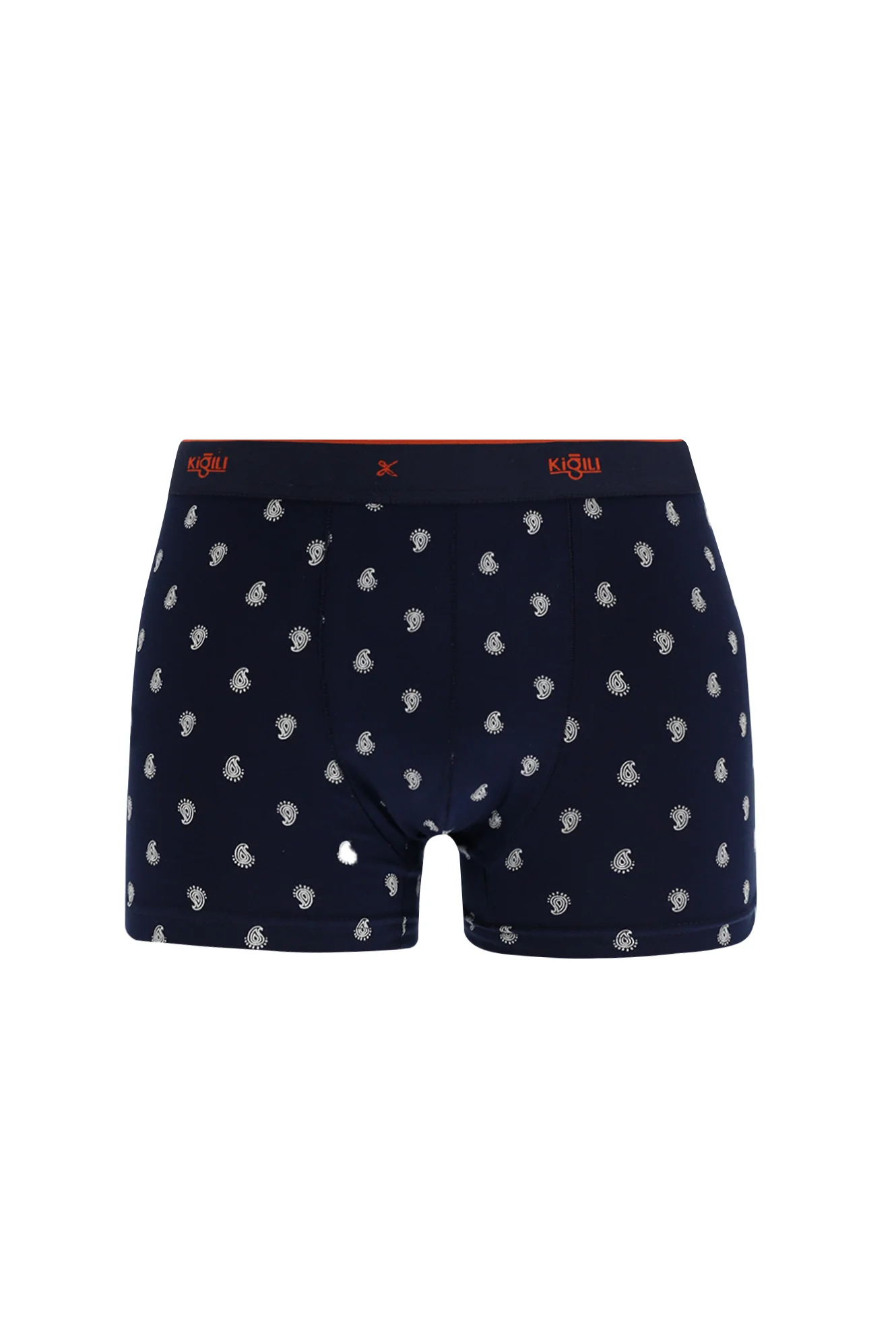 Koyu Lacivert 2'li Desenli Pamuklu Boxer Seti - Image 3