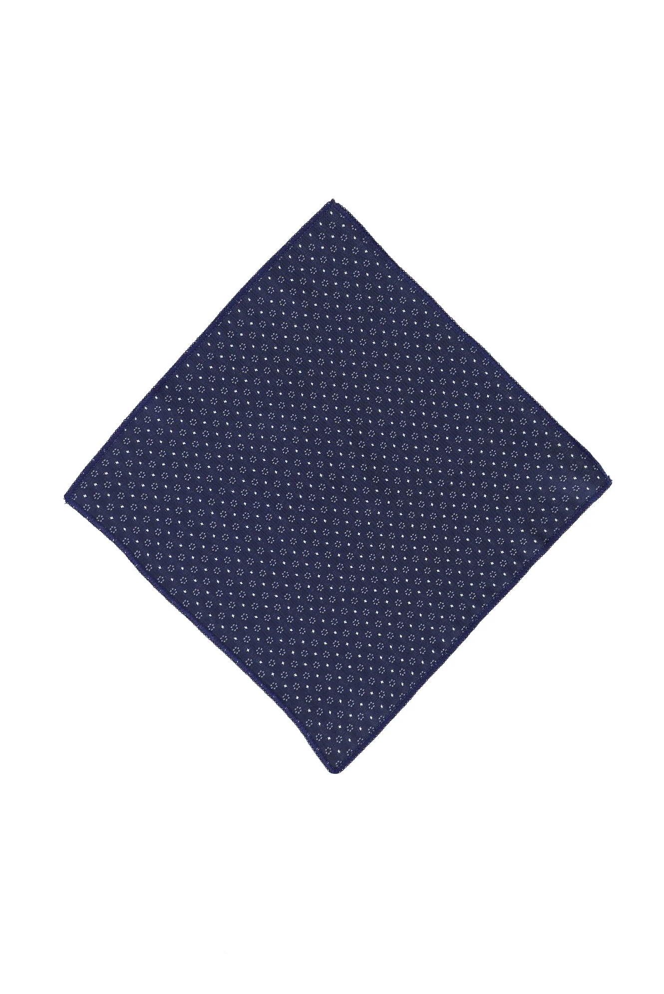 Koyu Lacivert 3'lü Kravat Mendil Bileklik Set - Image 4