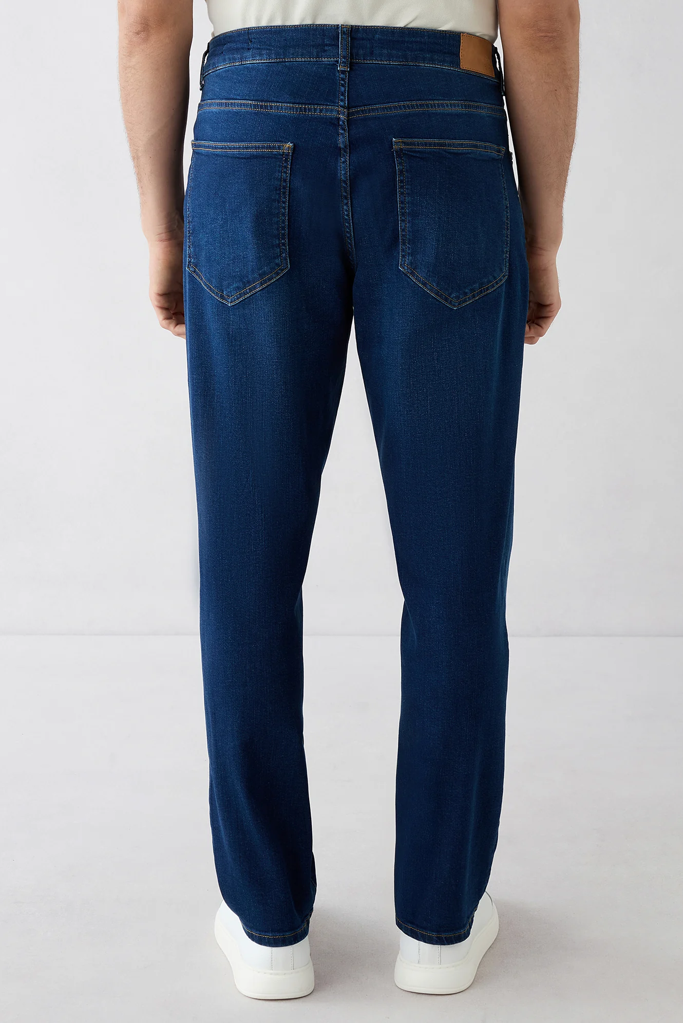 Koyu Lacivert Regular Fit Standart Kesim 5 Cep Lyocell Karışımlı Denim Pantolon - Image 6