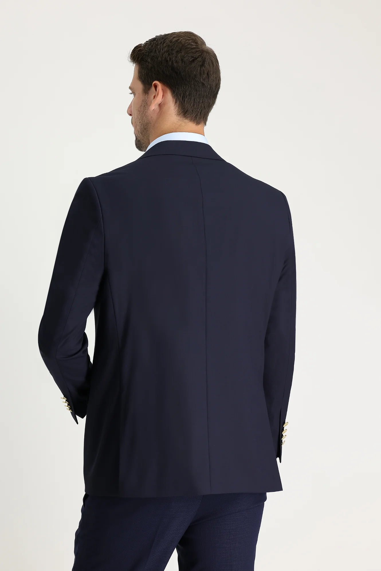 Koyu Lacivert 6 Drop Regular Fit Standart Kesim AK BLAZER CEKET - Image 6