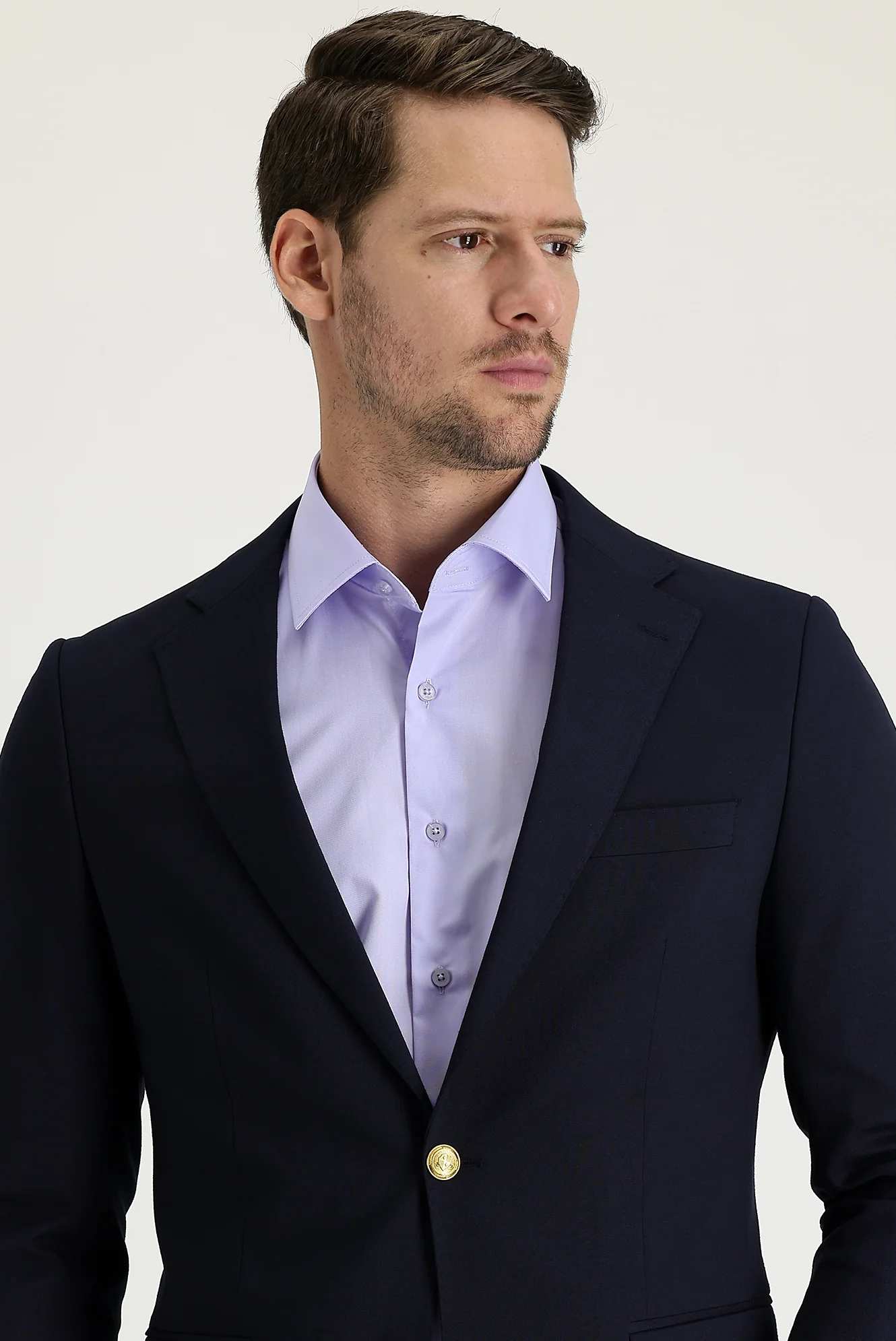 Koyu Lacivert 4 Drop Relaxed Fit Rahat Kesim AK POLVİS BLAZER CEKET