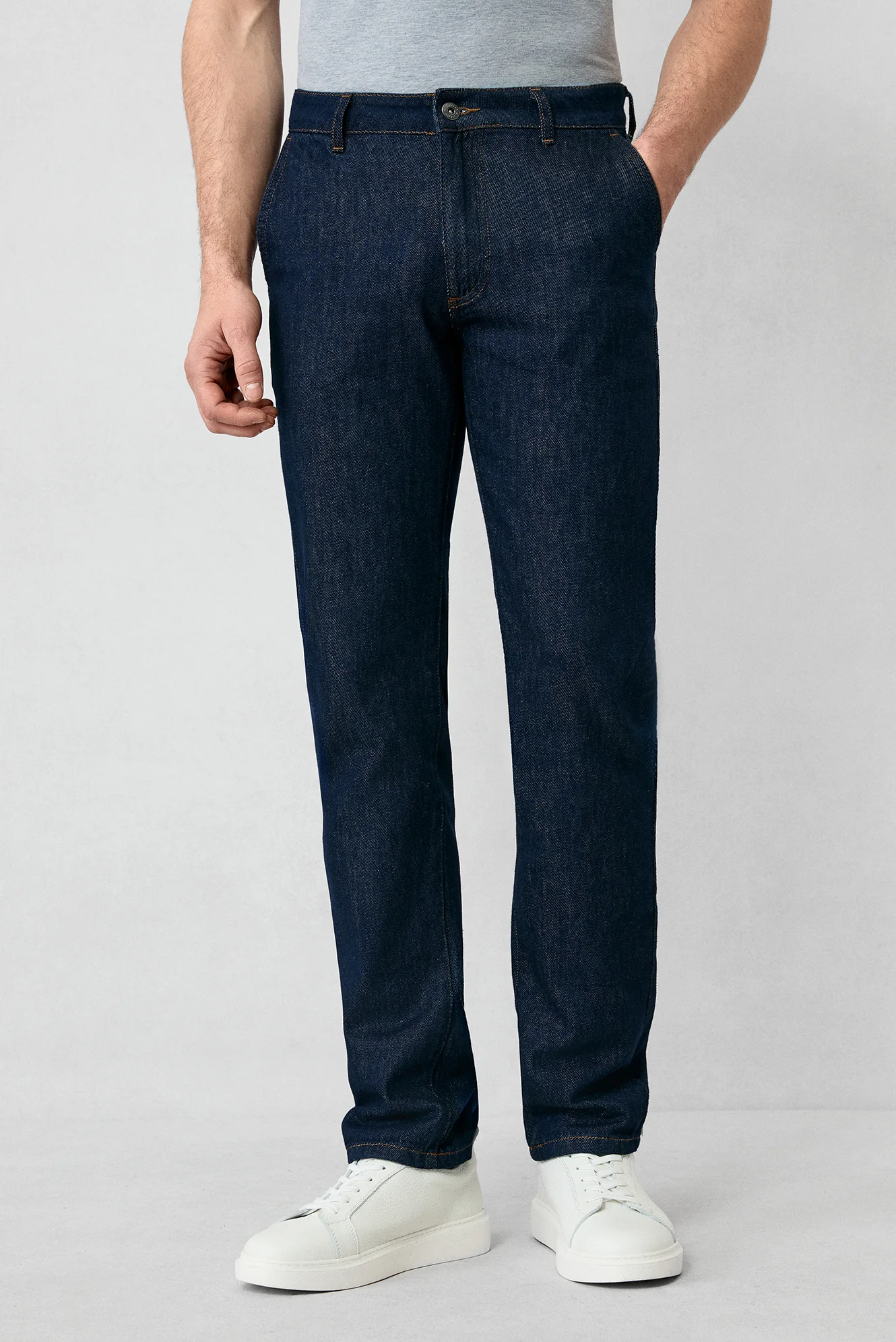 Koyu Lacivert Bootcut Fit Pamuk Denim Pantolon - Image 3