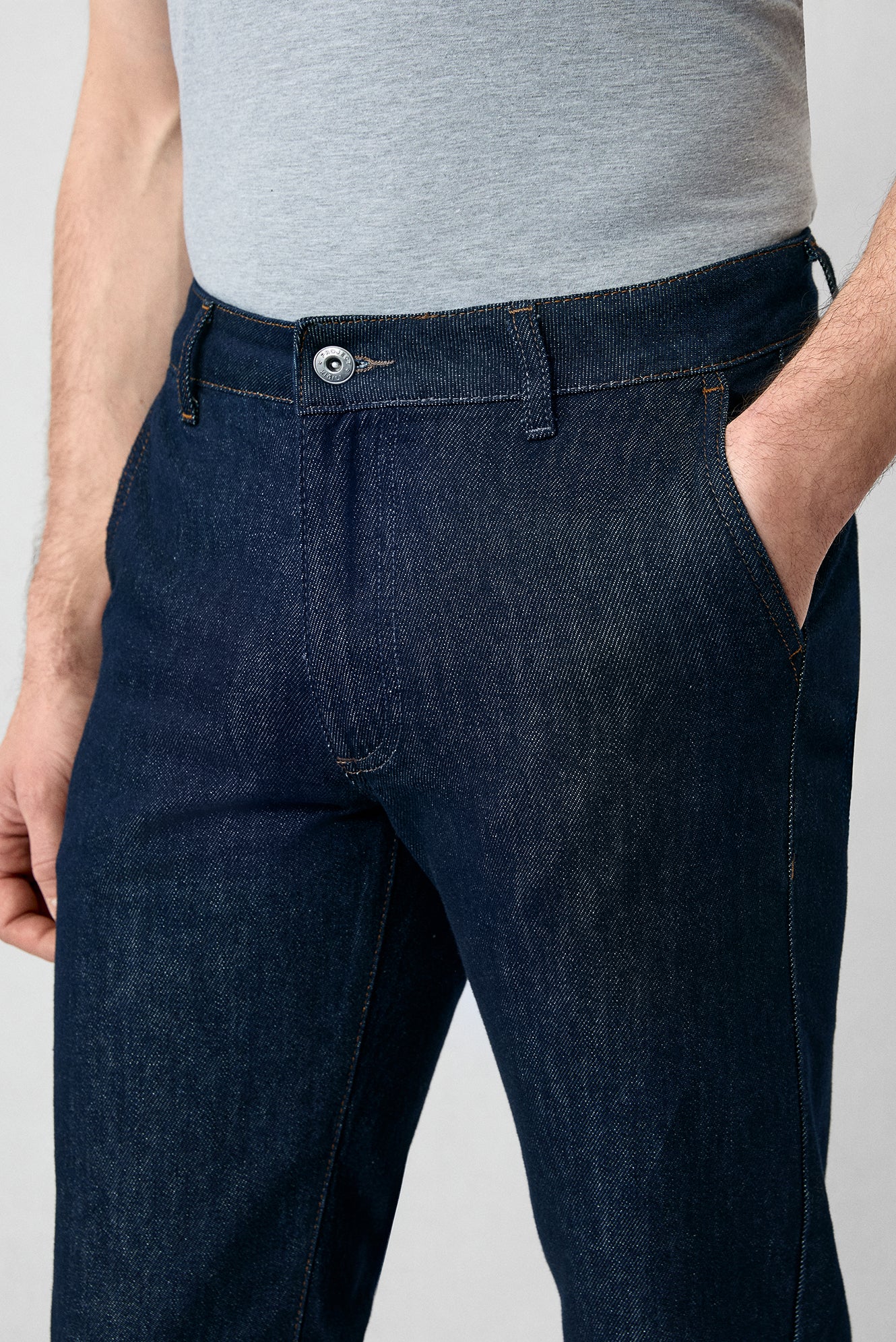 Koyu Lacivert Bootcut Fit Pamuk Denim Pantolon - Image 4