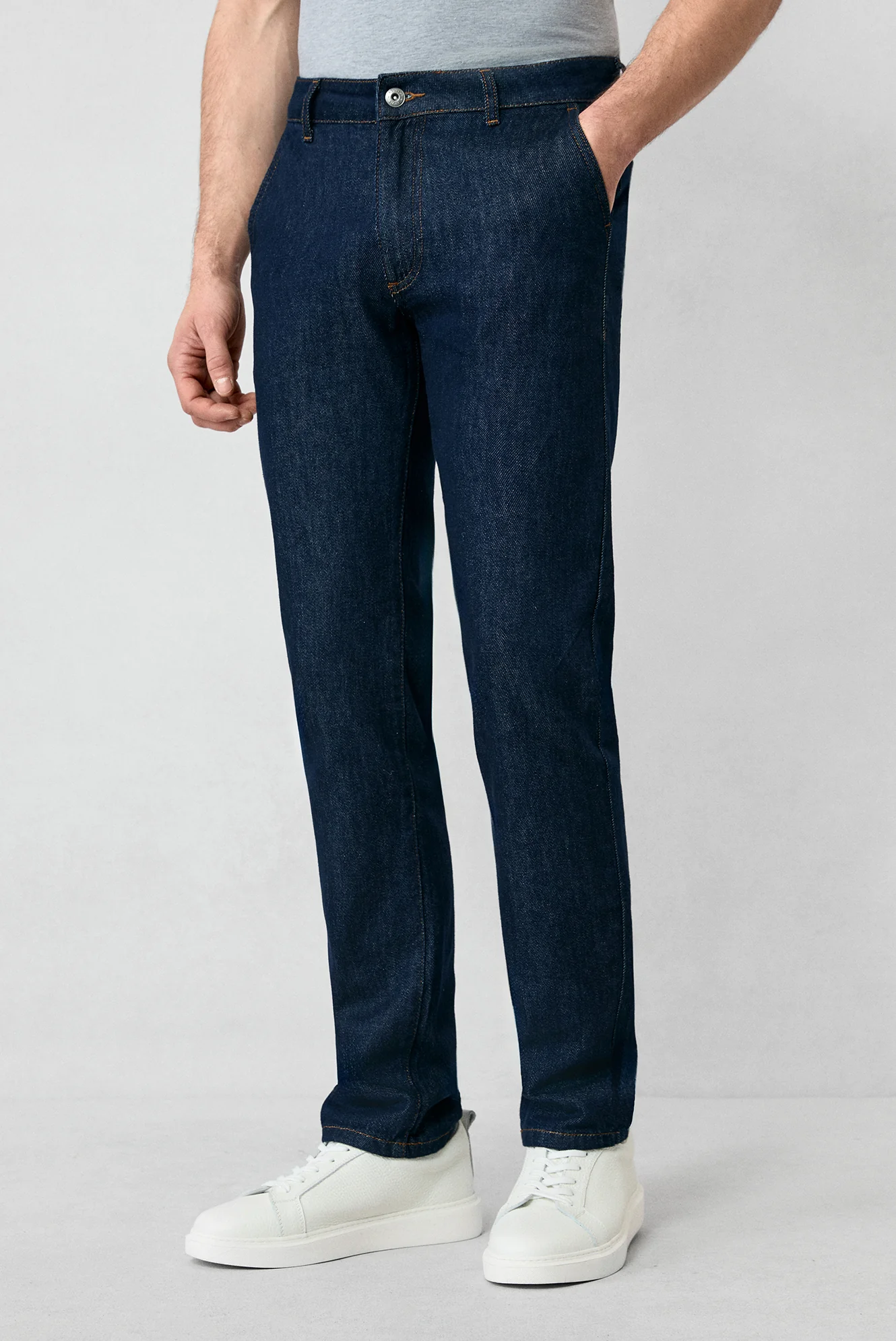Koyu Lacivert Bootcut Fit Pamuk Denim Pantolon - Image 5