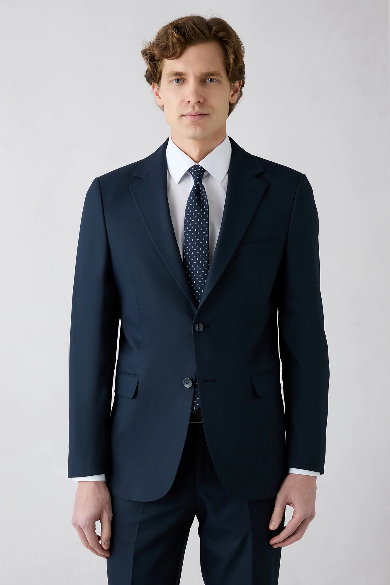 Koyu Lacivert 6 Drop Regular Fit Standart Kesim Mono Yaka Takım Elbise - Image 2