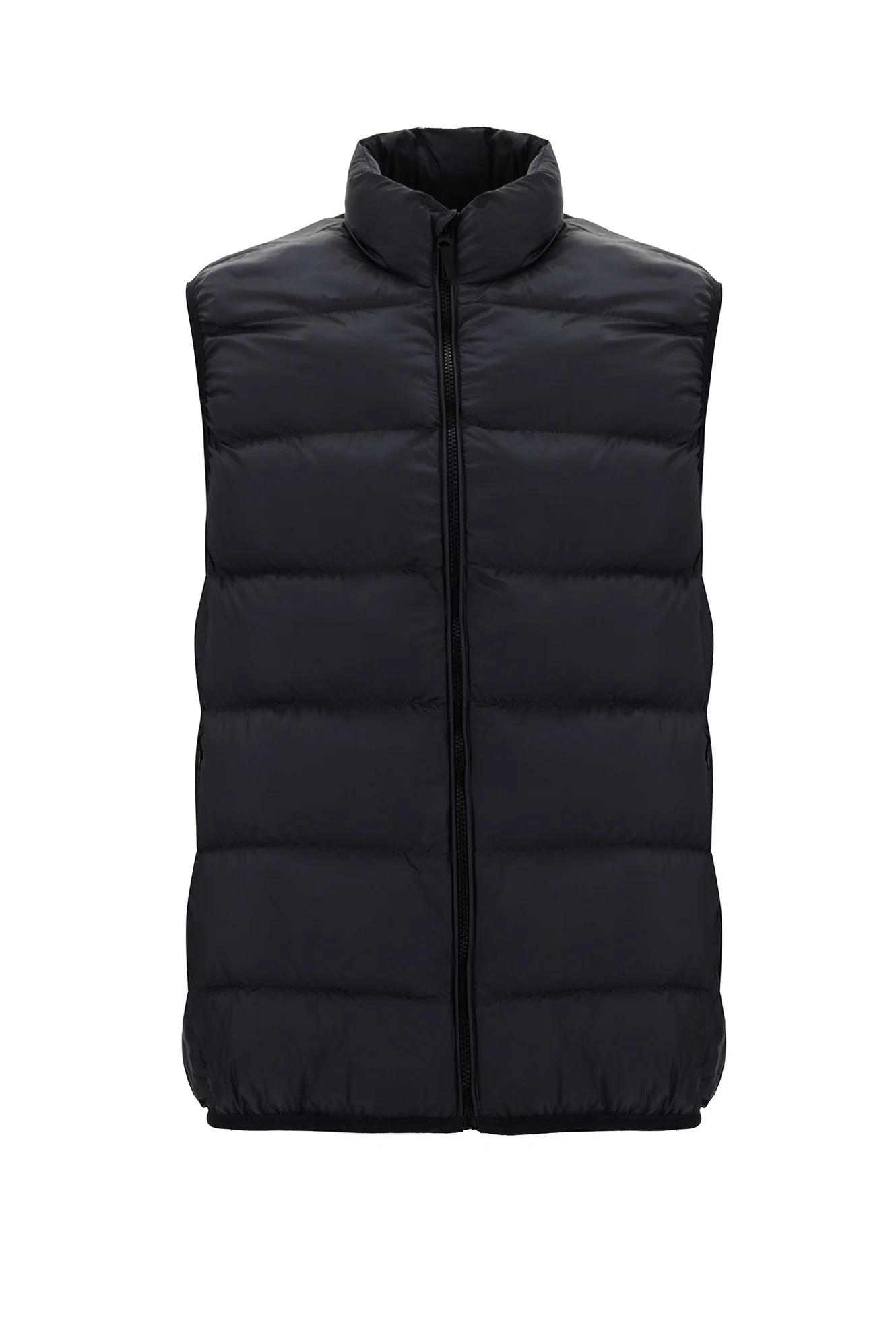 Koyu Lacivert Kapitone Çantalı Spor Şişme Yelek - Image 7
