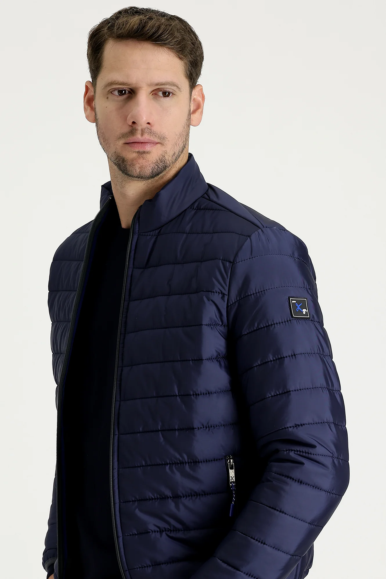 Koyu Lacivert Kapitone Spor Mont - Image 2