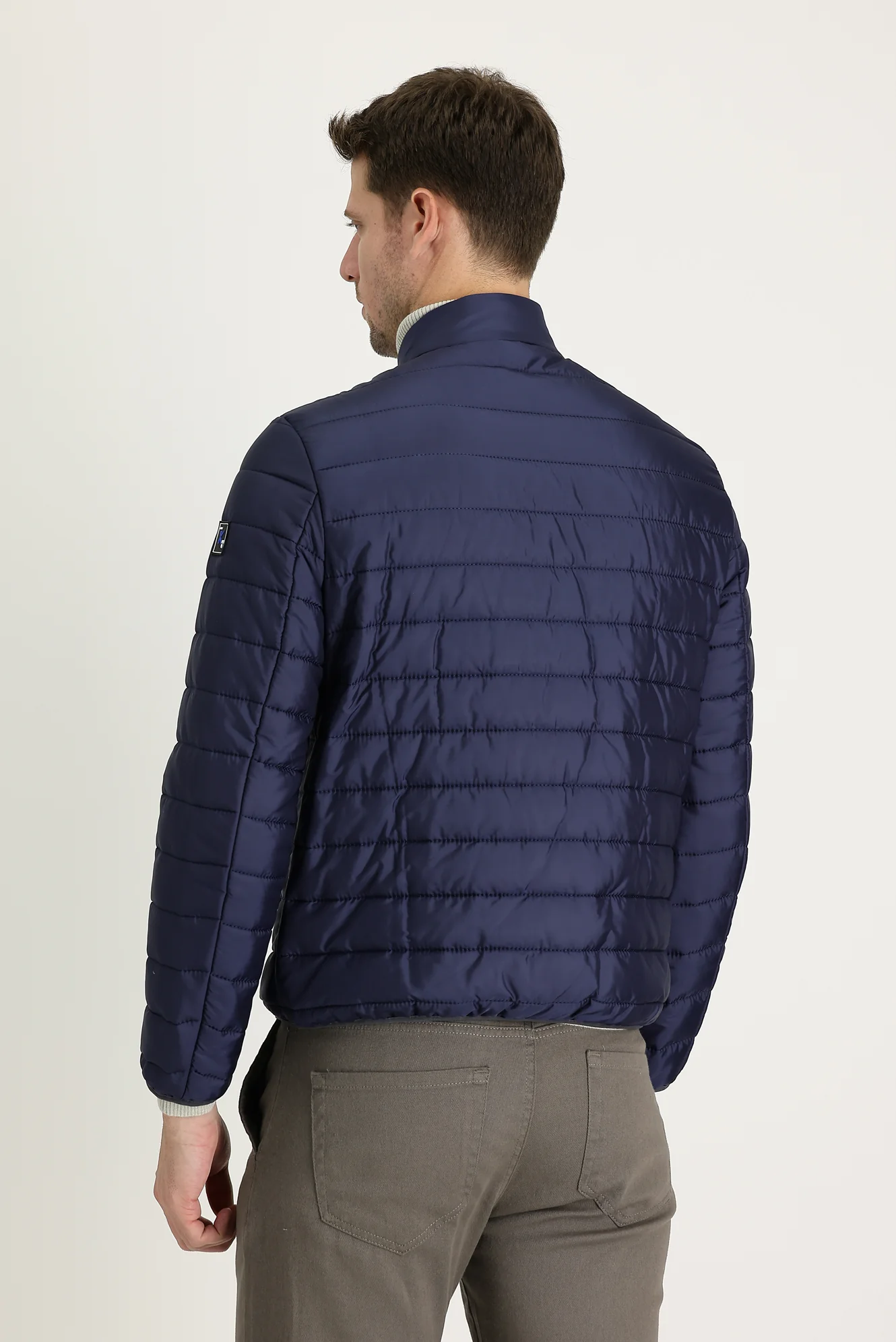 Koyu Lacivert Kapitone Spor Mont - Image 7