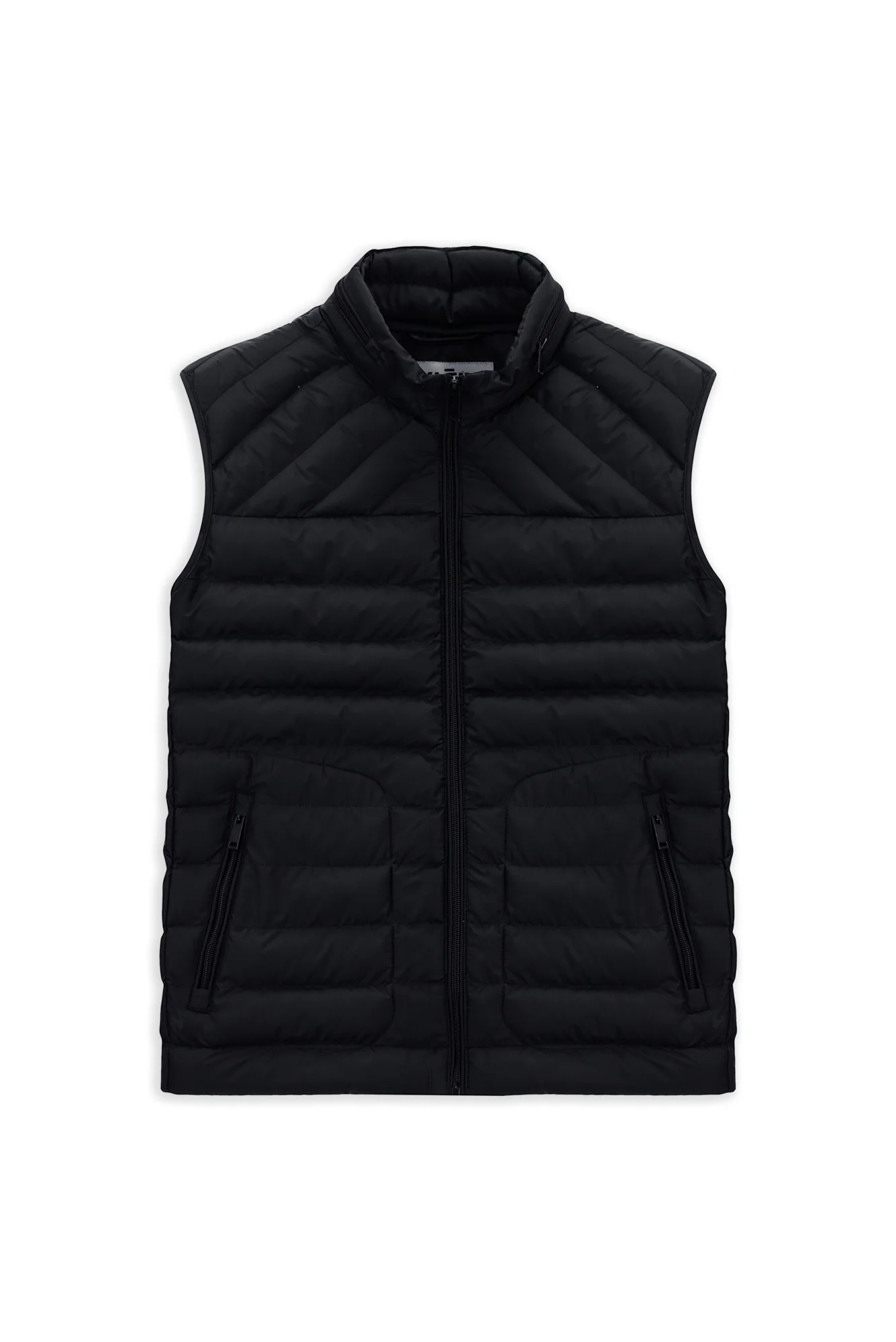 Koyu Lacivert Slim Fit Dik Yaka Fermuarlı Kapitone Spor Yelek - Image 7