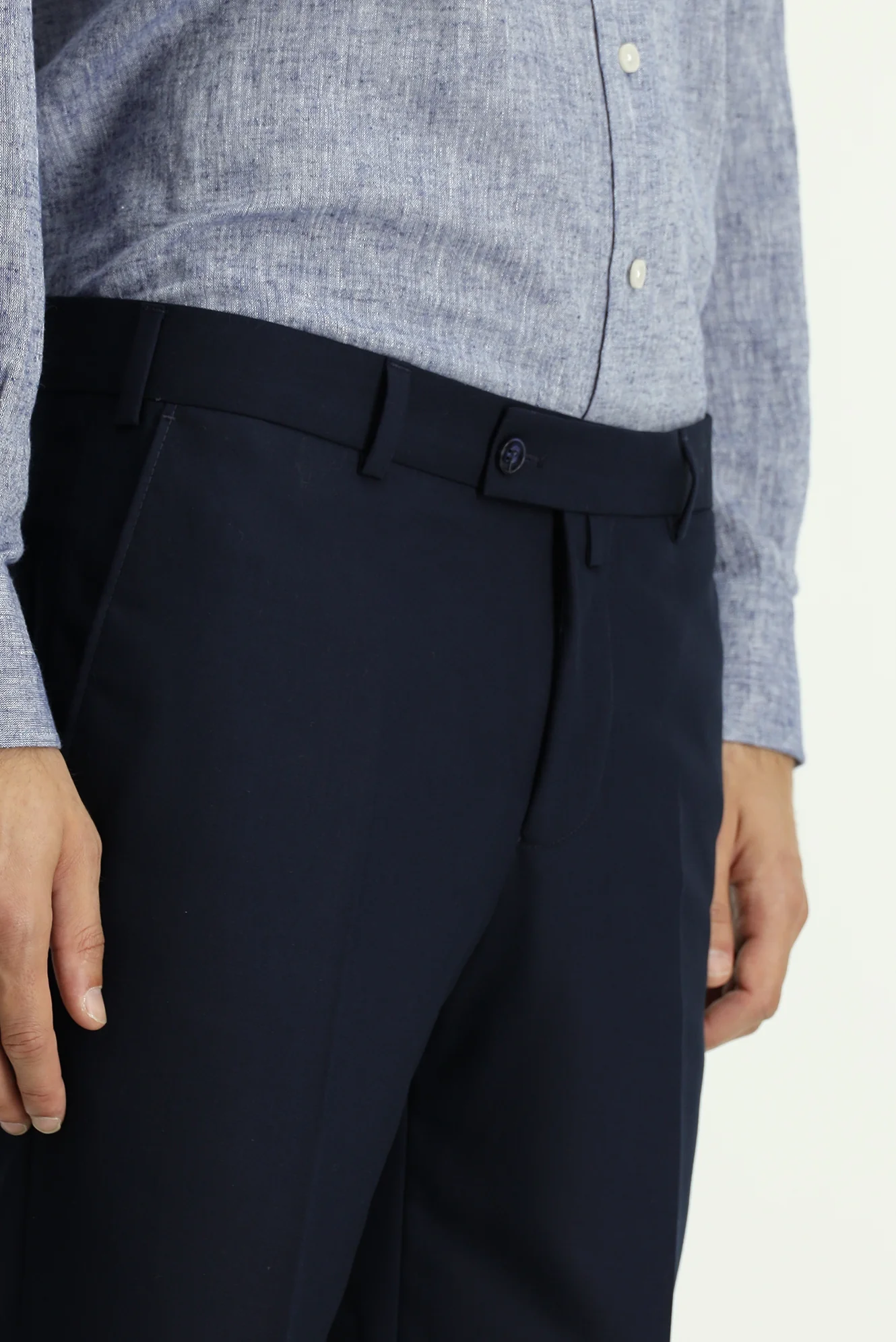 Koyu Lacivert 4 Drop Relaxed Fit Rahat Kesim Klasik Pantolon - Image 6