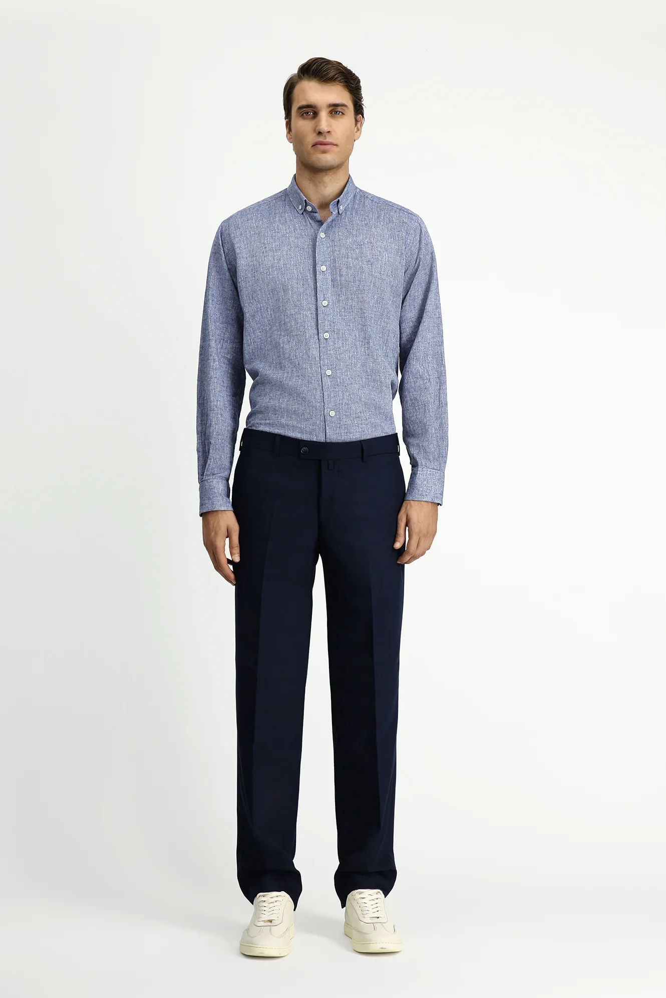Koyu Lacivert 6 Drop Regular Fit Standart Kesim Klasik Pantolon - Image 2