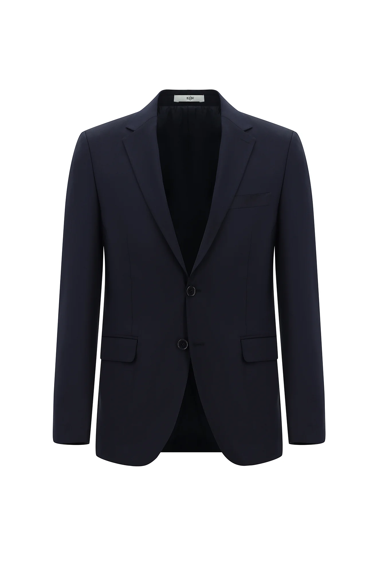 Koyu Lacivert 7 Drop Slim Fit Dar Kesim Yünlü Takım Elbise - Image 2
