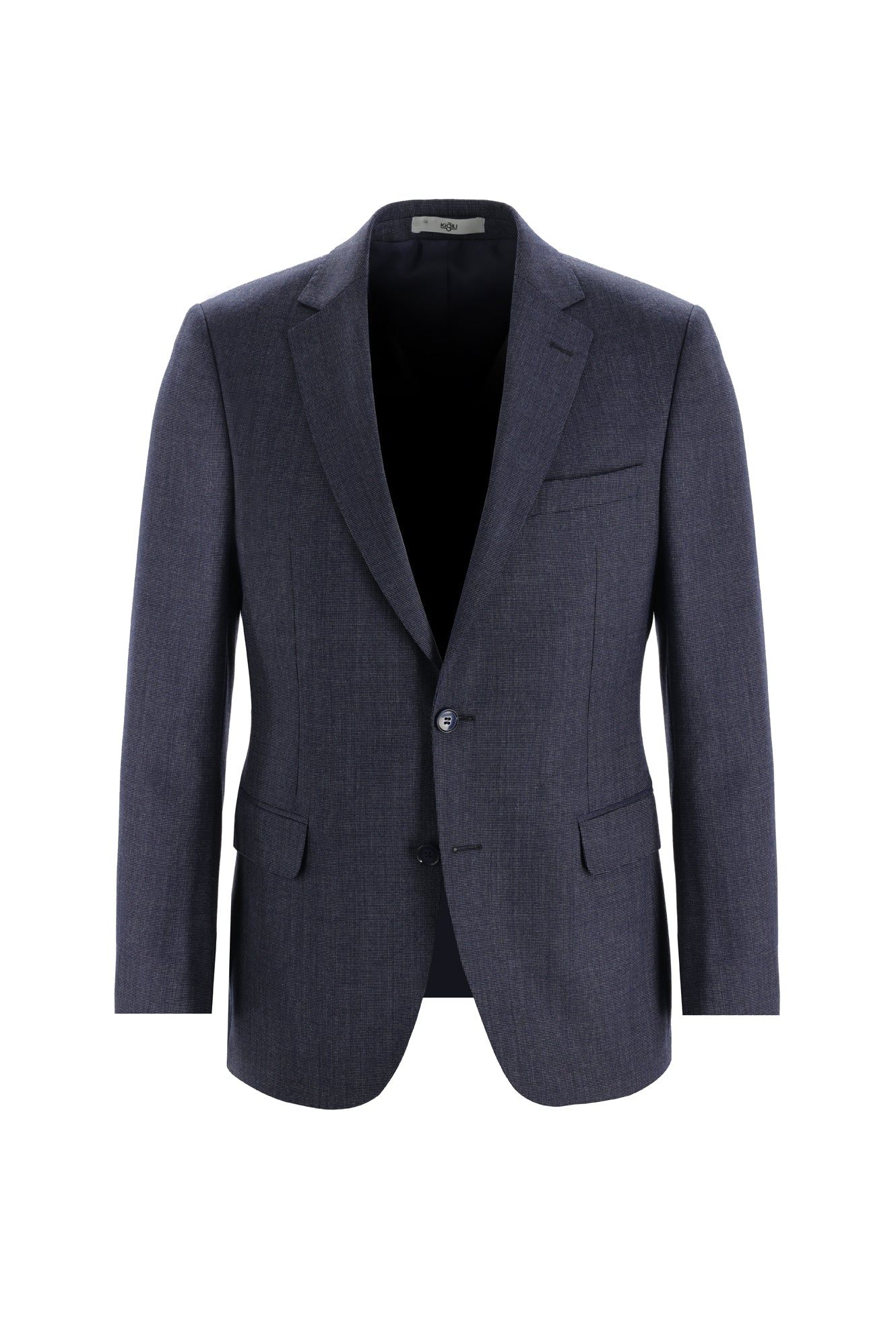 Koyu Lacivert 7 Drop Slim Fit Dar Kesim Kuşgözü Takım Elbise - Image 2