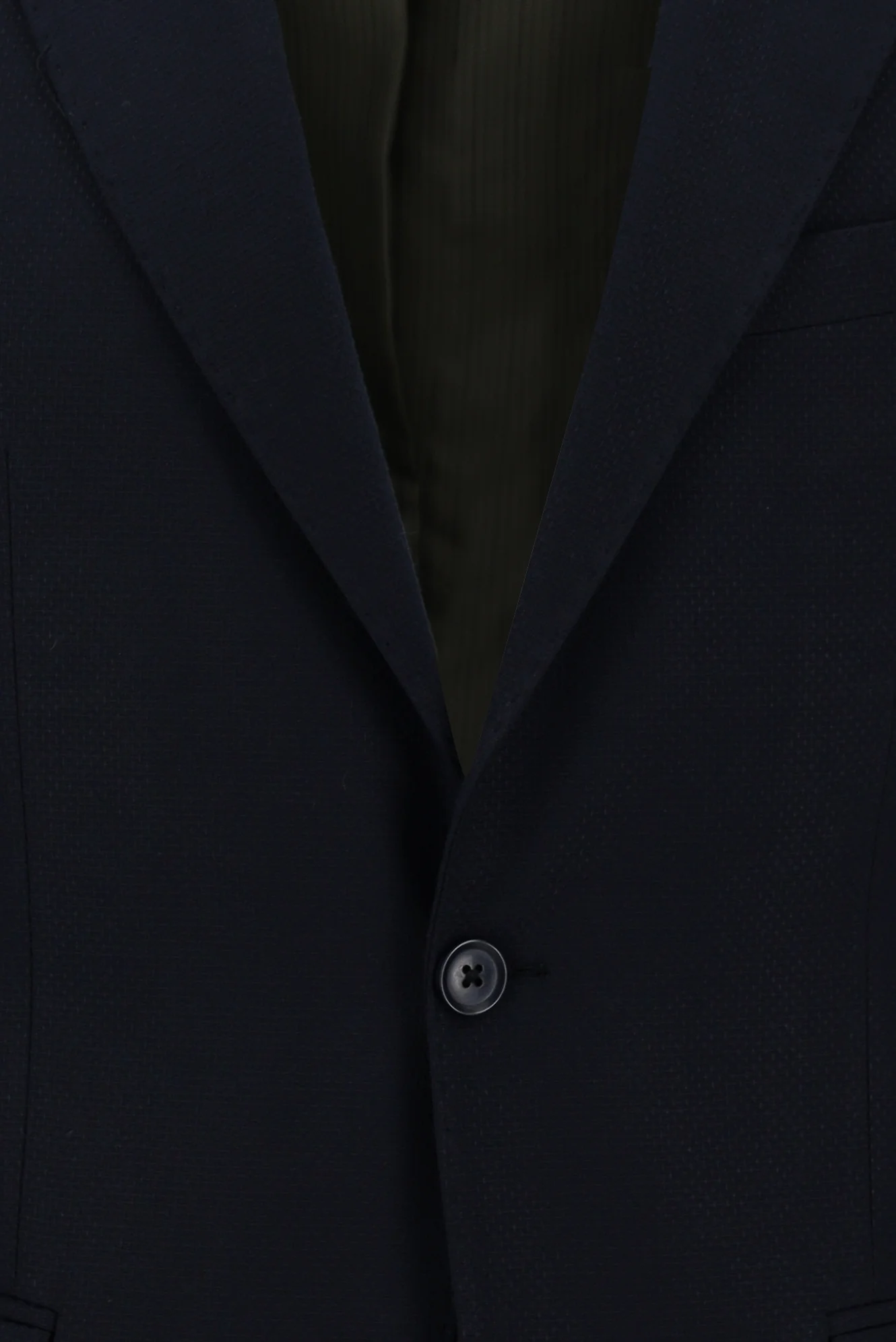 Koyu Lacivert 6 Drop Regular Fit Standart Kesim Beli Lastikli İpli Desenli Takım Elbise - Image 4