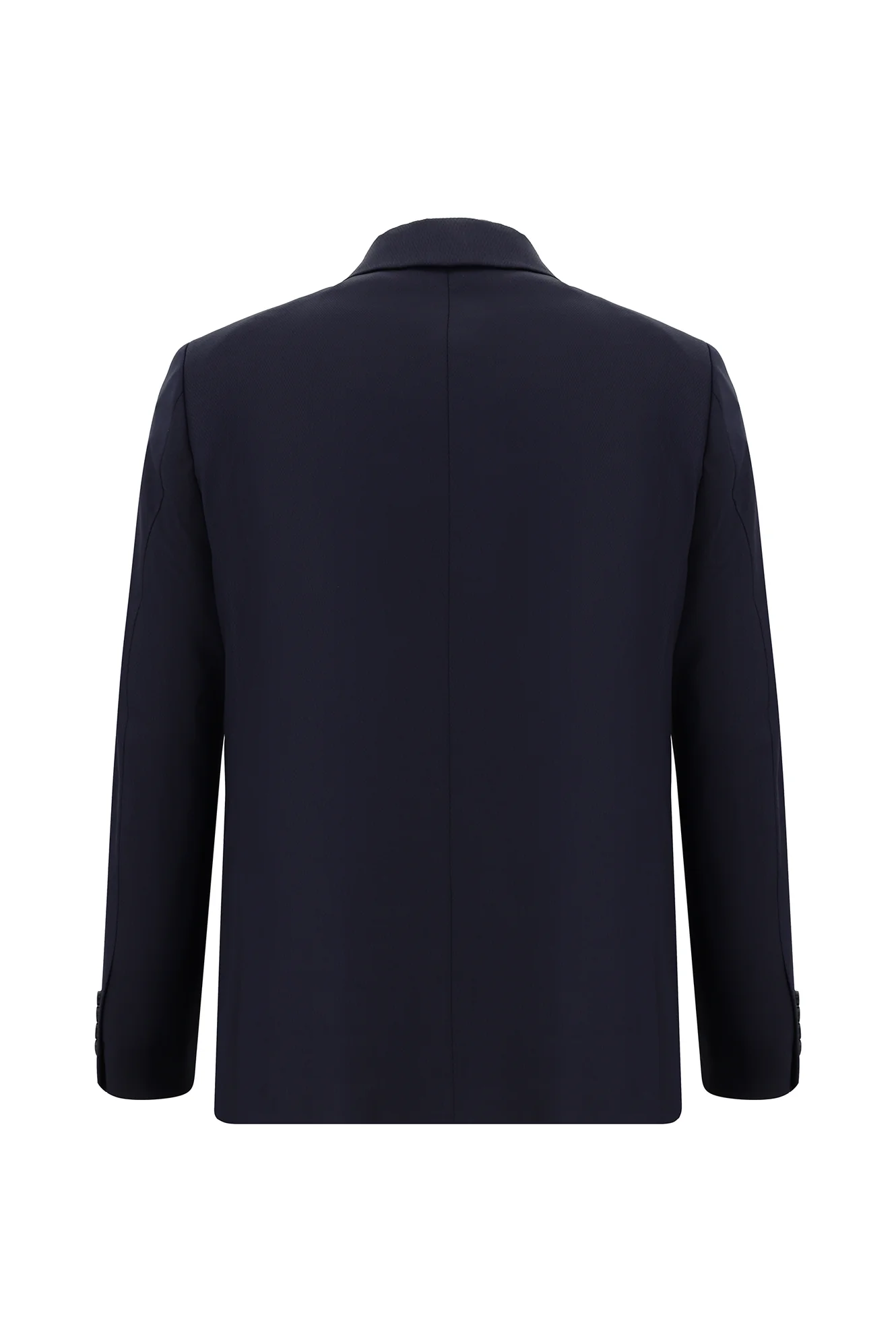 Koyu Lacivert 6 Drop Regular Fit Standart Kesim Desenli Kruvaze Takım Elbise - Image 3