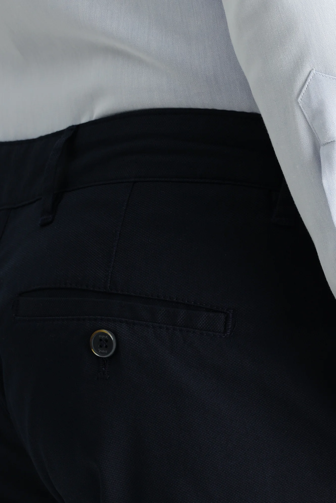 Koyu Lacivert Regular Fit Standart Kesim Desenli Likralı Chino/ Kanvas Pantolon - Image 5