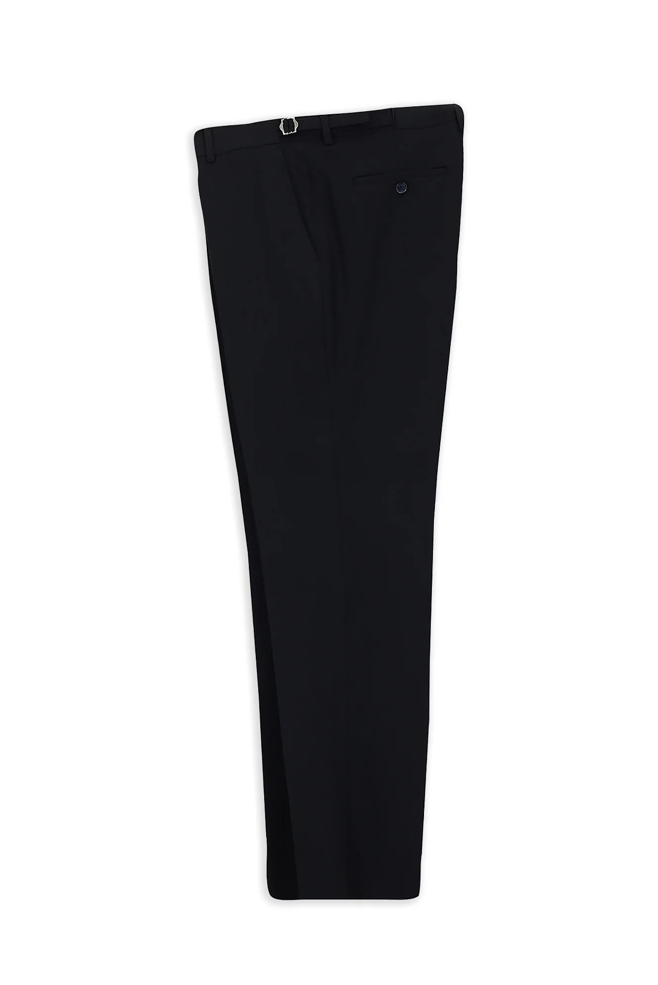 Koyu Lacivert 4 Drop Relaxed Fit Rahat Kesim Likralı Tokalı Flanel Klasik Pantolon